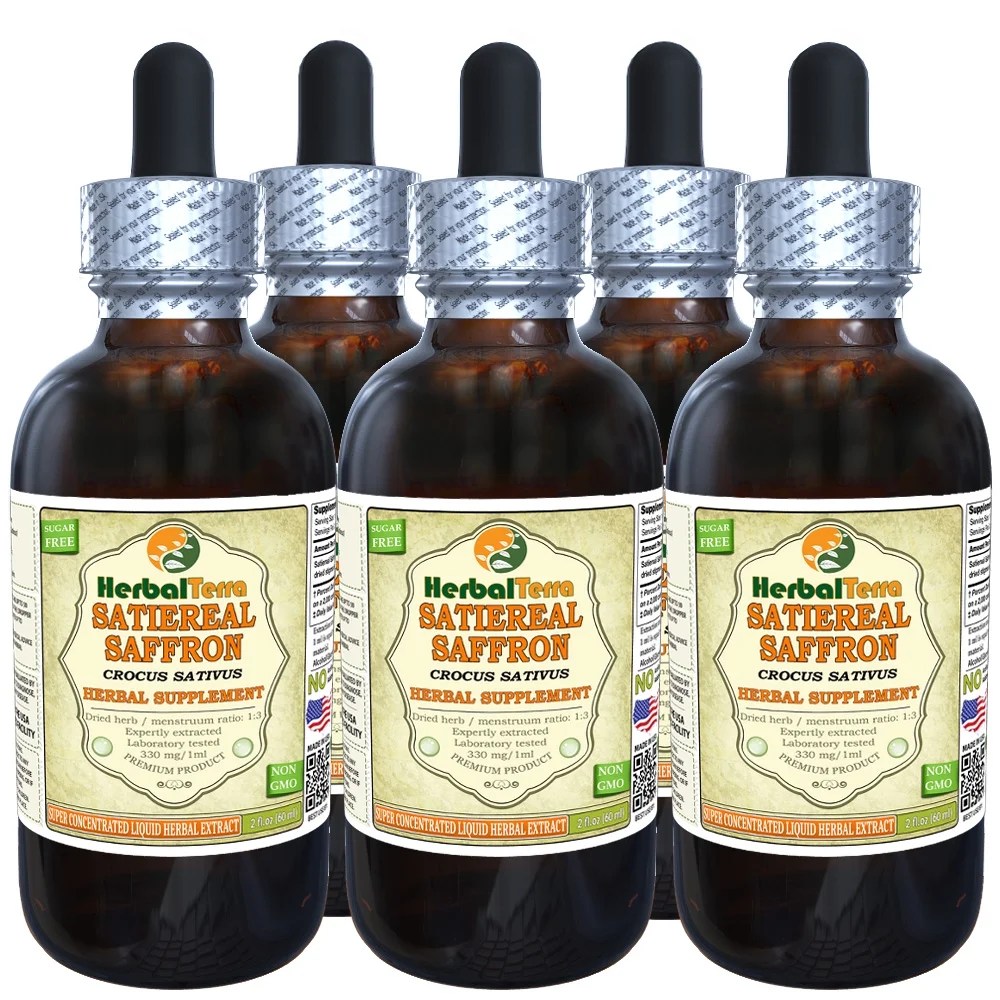 Satiereal Saffron (Crocus Sativus) Tincture, Organic Dried Stigmas