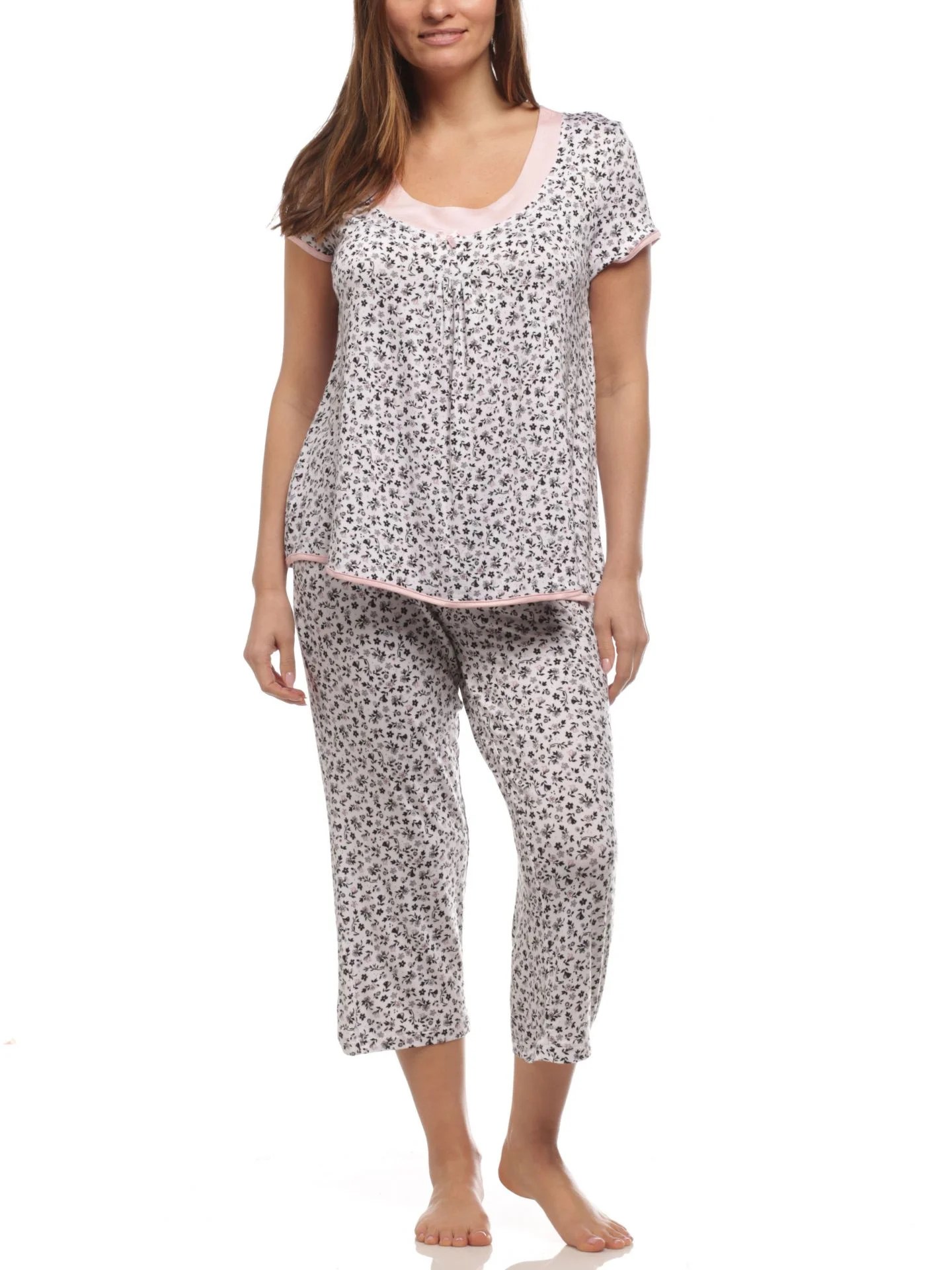 Rene Rofe Rene Rofe Women's Simply Me Short Sleeve/Capri Pajama Set