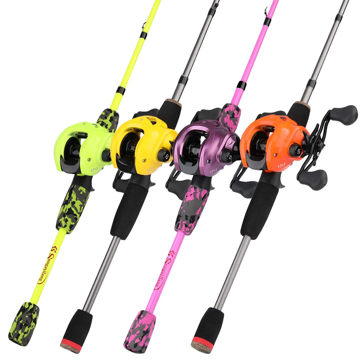 Sougayilang Casting Fishing Rod and Reel Combo Set