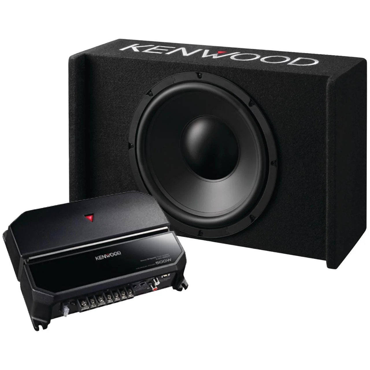 KENWOOD PW121B 12" Sealed Bass Package with Subwoofer, Amp & Enclosure