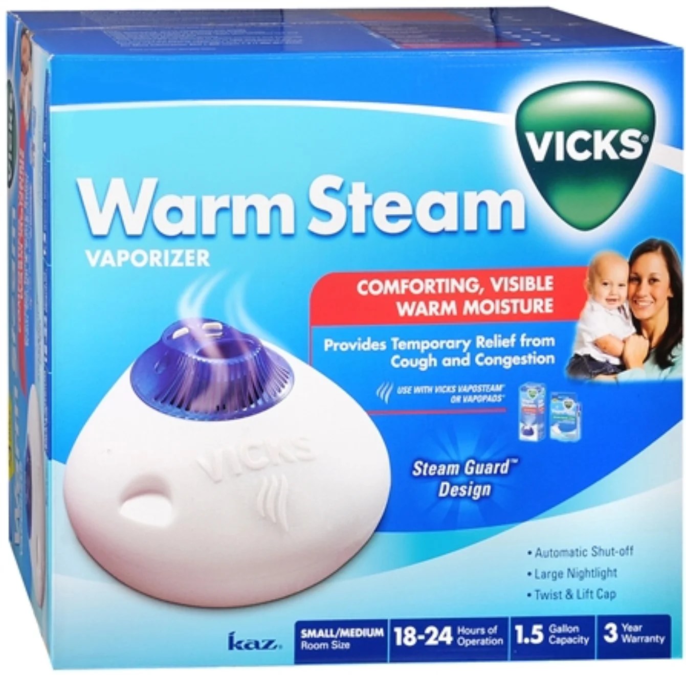 Vicks Warm Steam Vaporizer 1 Each (Pack of 3)
