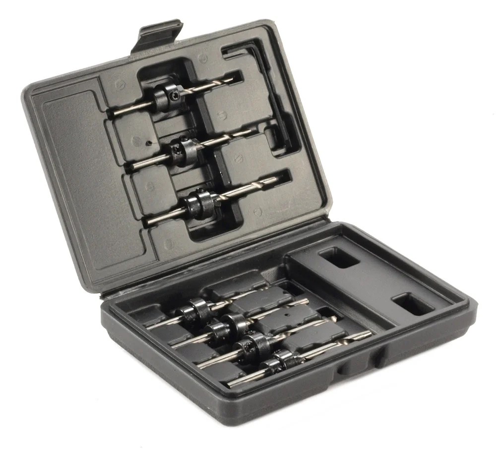 22 Piece Countersink Drill Bit Set with Case