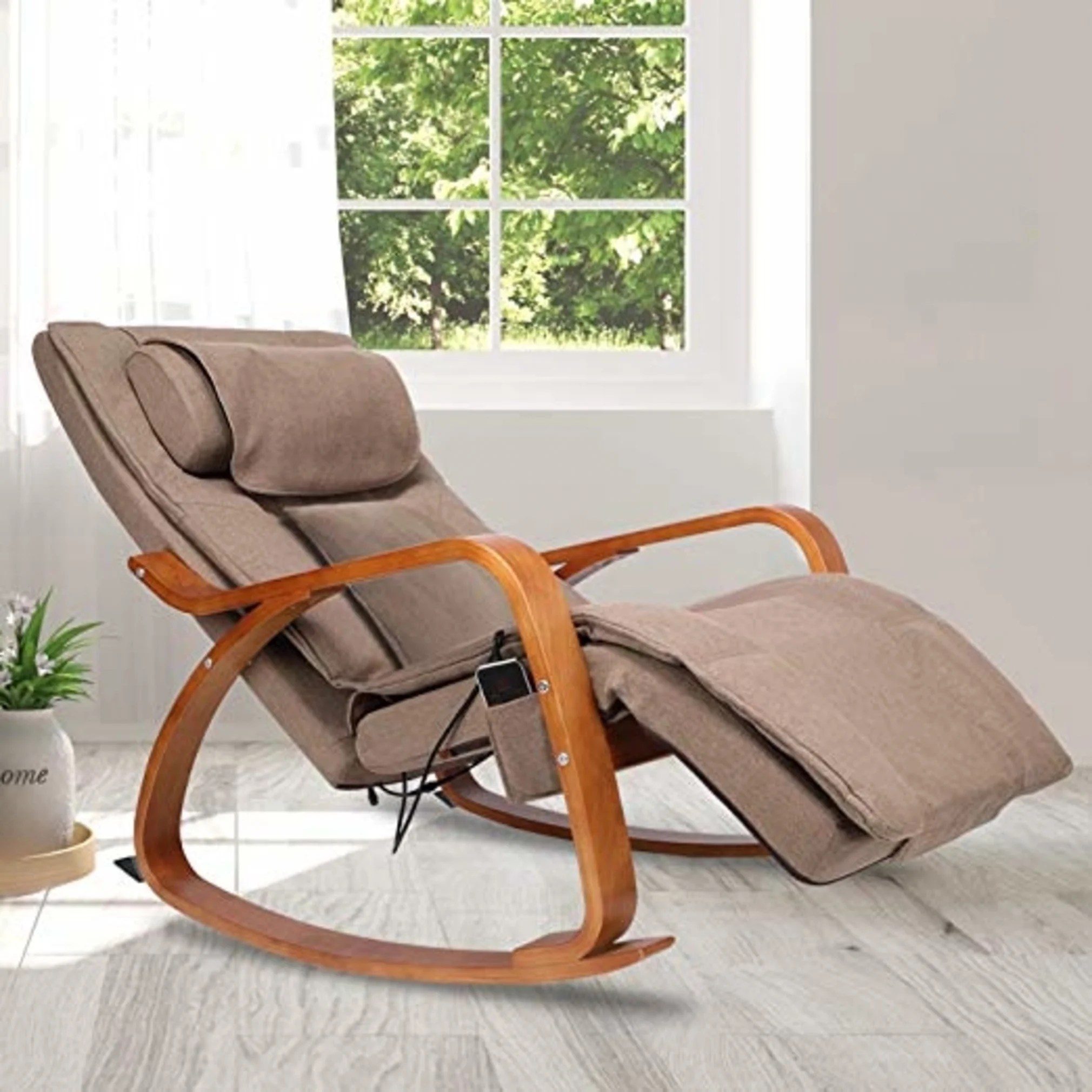 OWAYS Recliner Chair Full Back Kneading Massage Chair with Cushion, Rocking Design Recliner