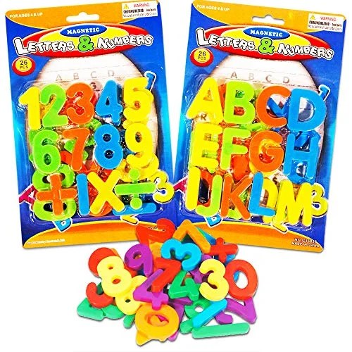 (2 Pack) Learning Letters and Numbers, Total 52 Piece Set