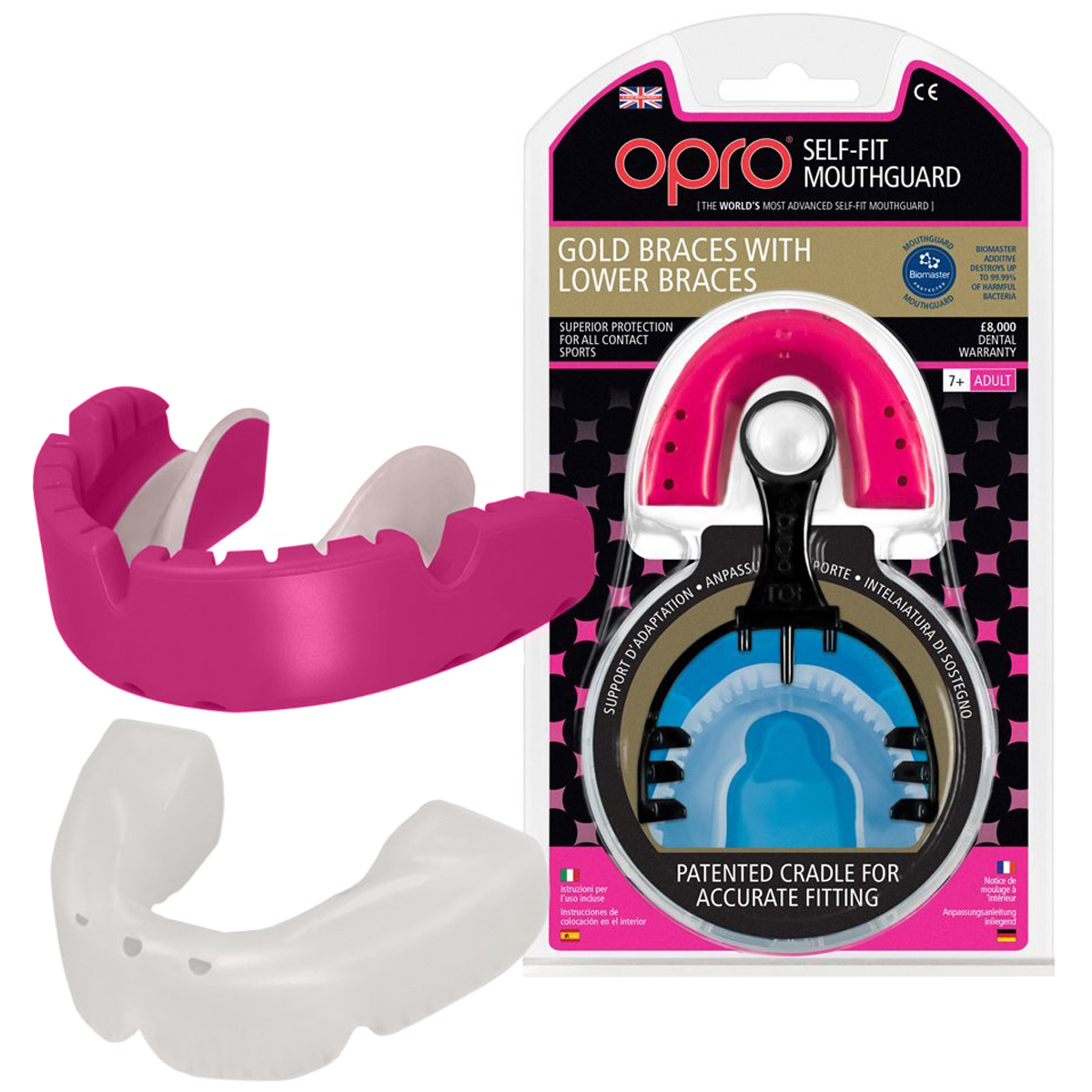 OPRO OPRO Adult SelfFit Antimicrobial Mouthguard for Upper and Lower