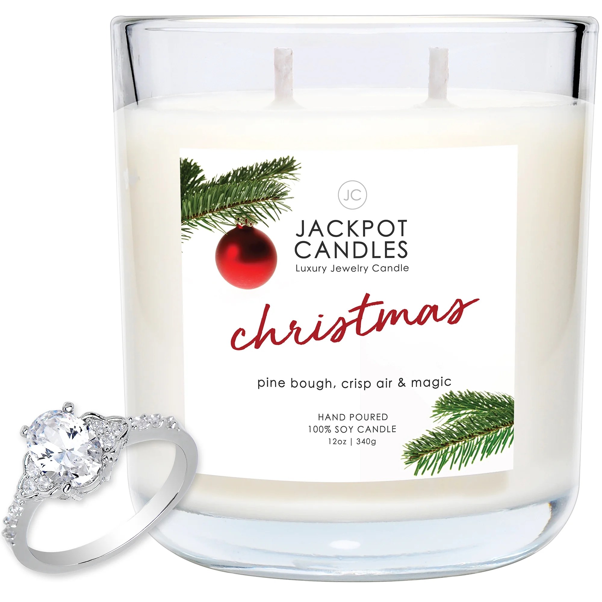 Jackpot Candles Christmas Candle with Ring Inside (Surprise Jewelry 15