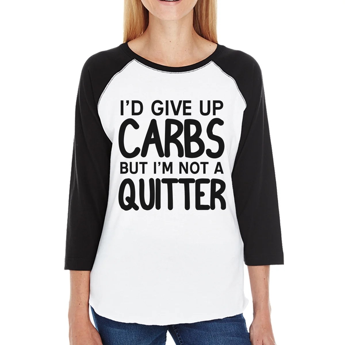 365 Printing Carbs Quitter Womens Baseball Tee Cute 365 Printing Carbs Quitter Womens Baseball Tee Cute