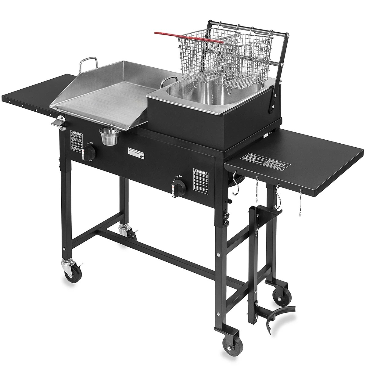 Barton 58,000 BTU Outdoor Gas Propane Double Burner Stove Cook Station