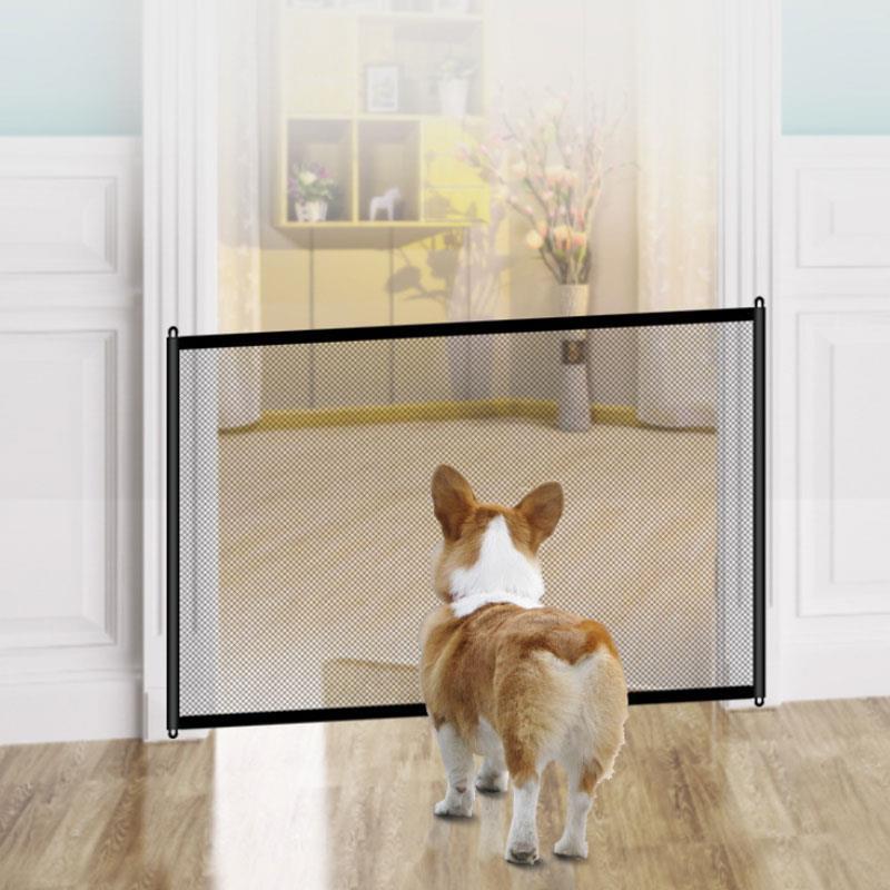 Bellaven Pet Safety Gate Breathable Mesh Dog Gate Magic Pet Gate Provides a Secure Fence for the