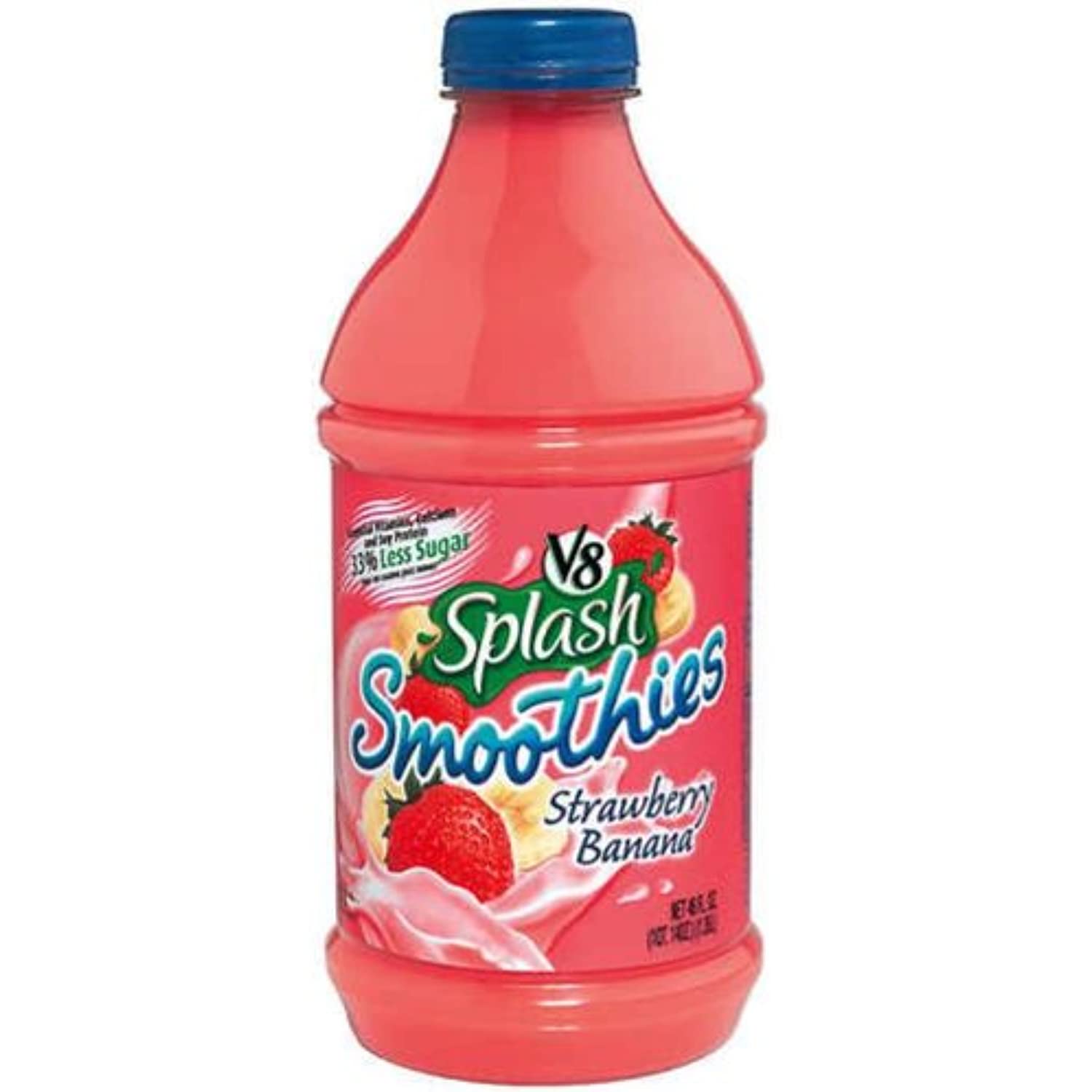V8 Splash Strawberry And Banana Smoothie, 46 Fl Oz Bottles (Pack Of 6