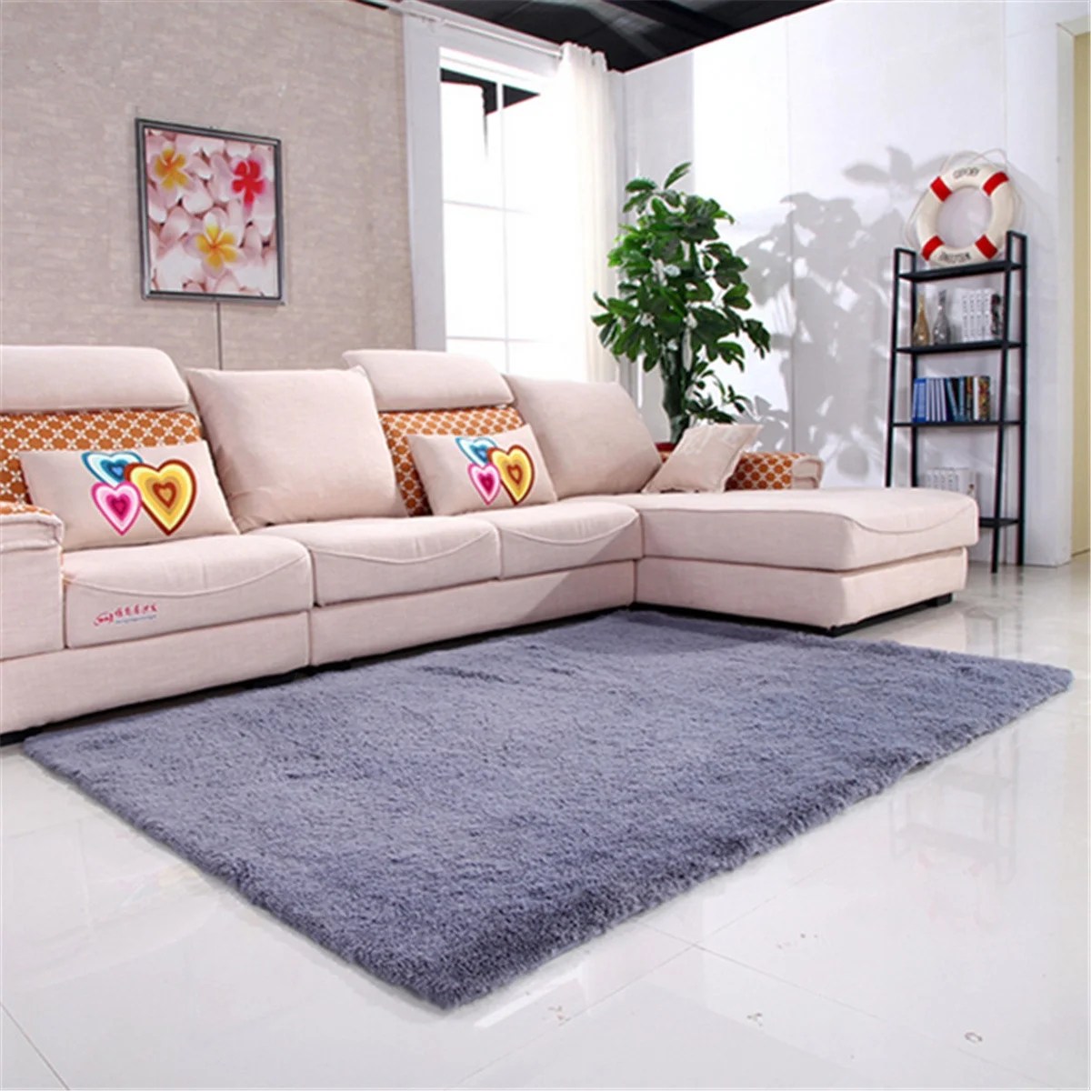 New Modern Designer Shag Shaggy Area Rug Living Room Carpet Bedroom Rug