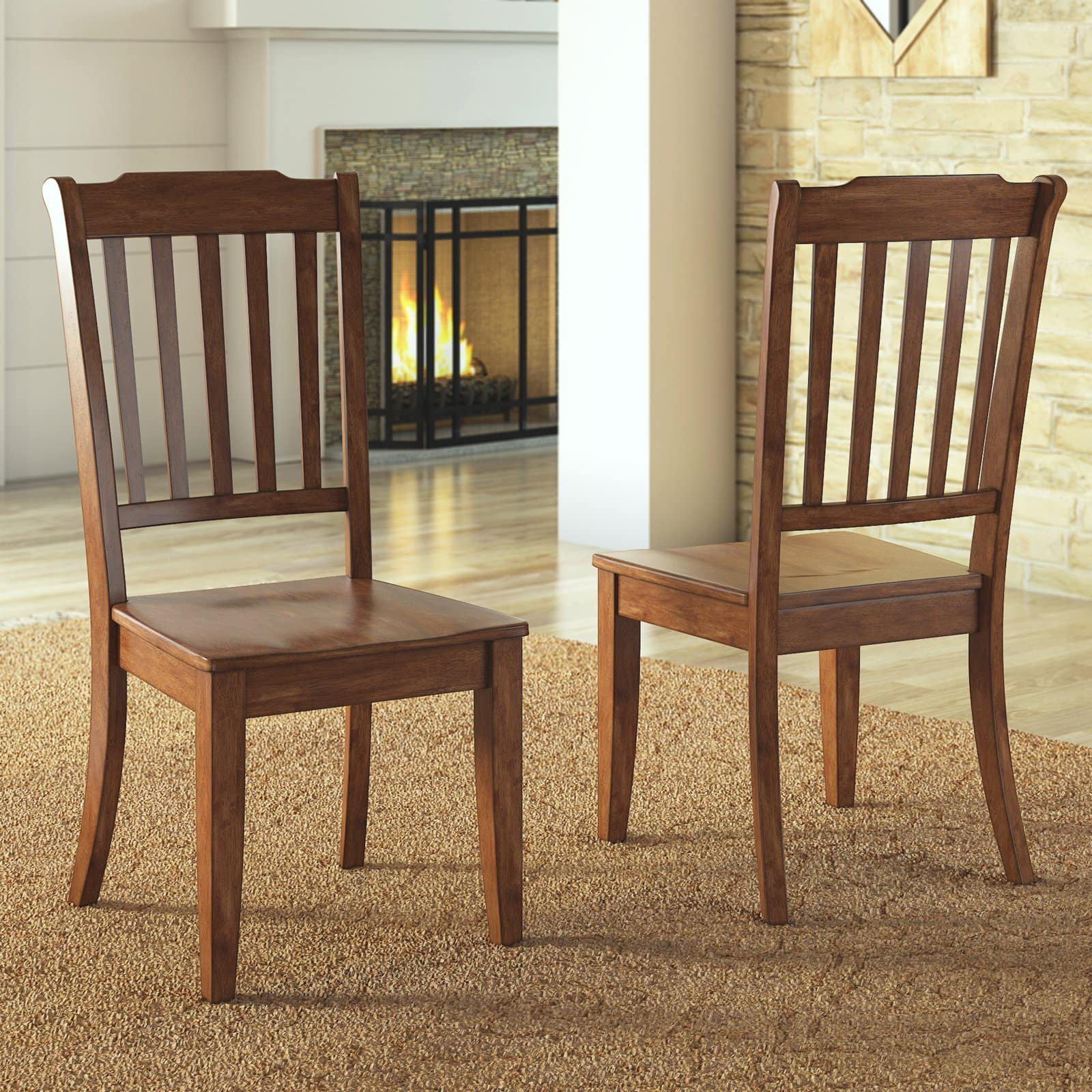 HumbleNest Countryside Farmhouse Spindle Back Dining Chair Set of 2