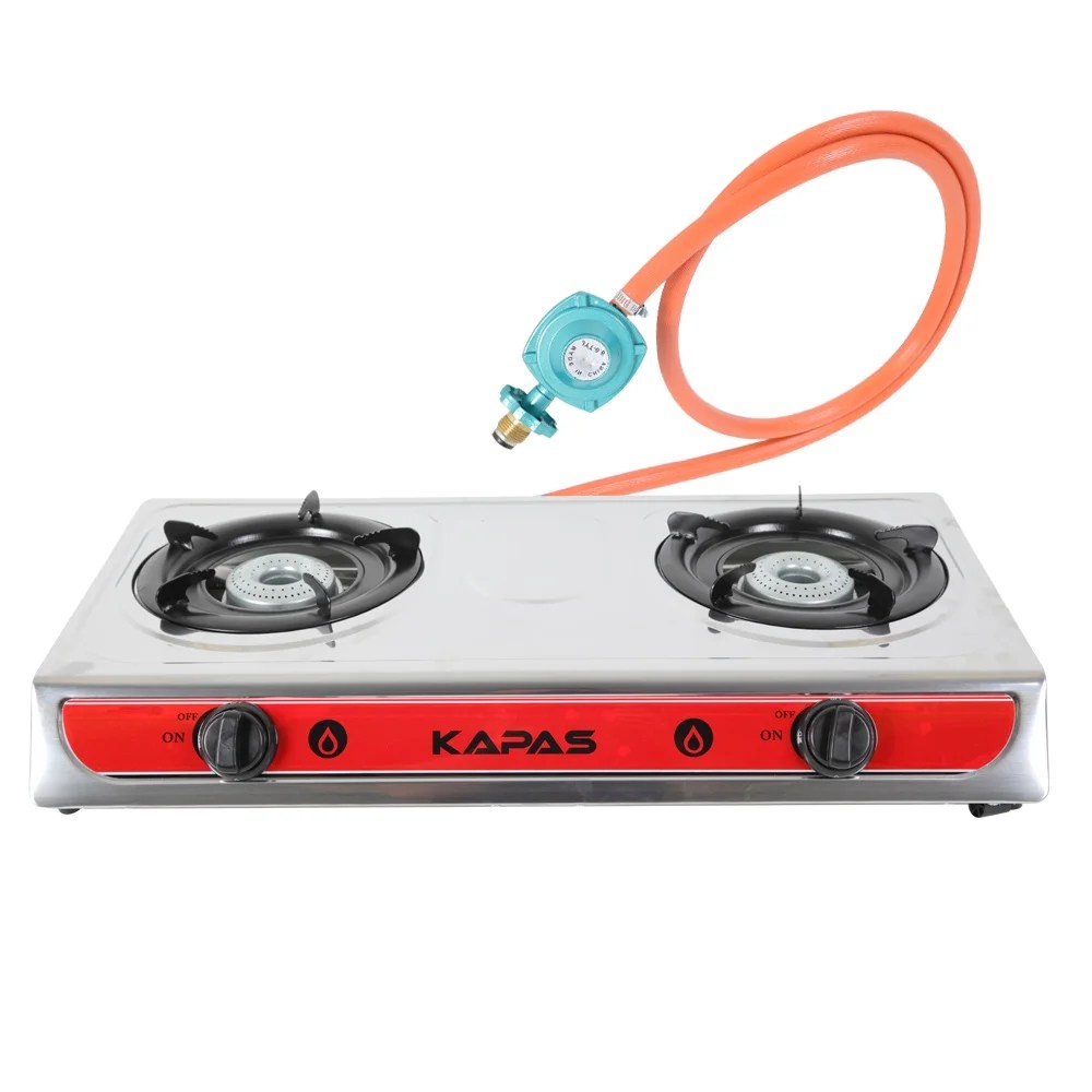 Outdoor & Indoor Countertop Propane Stove, Double Burners with Gas