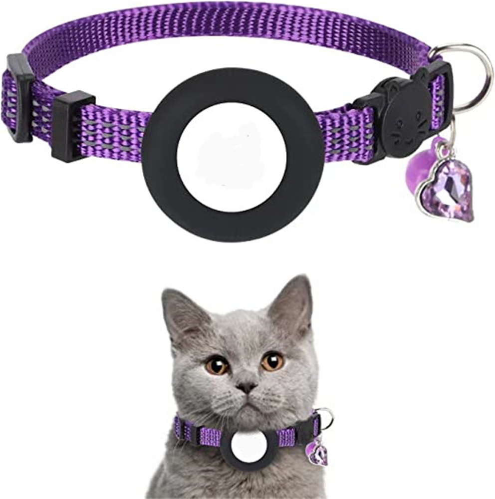 AirTag Integrated Apple Air Tag Cat Collar, Reflective GPS Cat Collar
