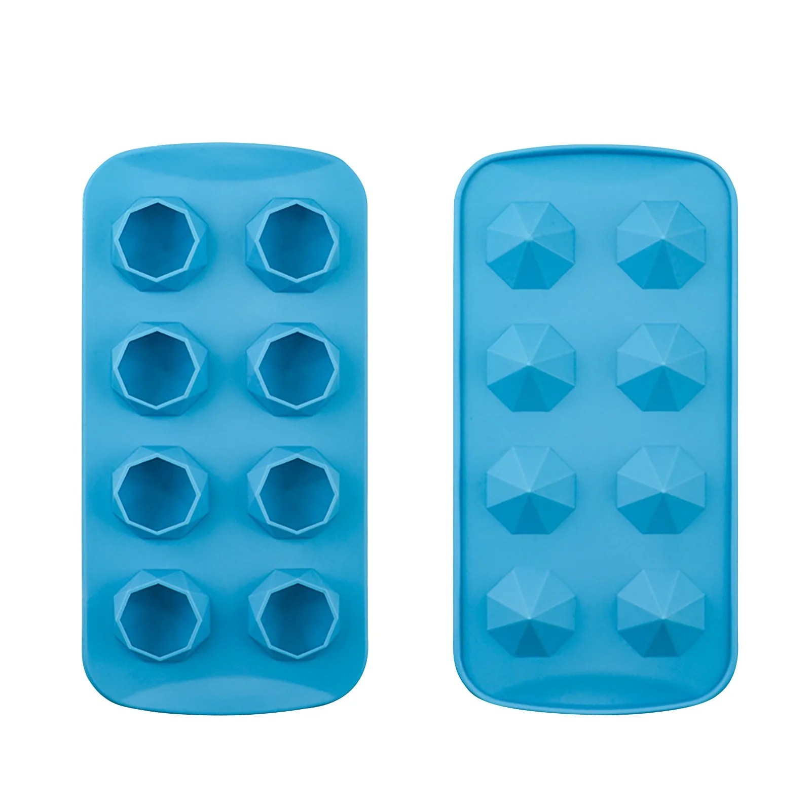 Diamond Shape Silicone Ice Cube Tray Mold, Easy To Fill Ice Tray