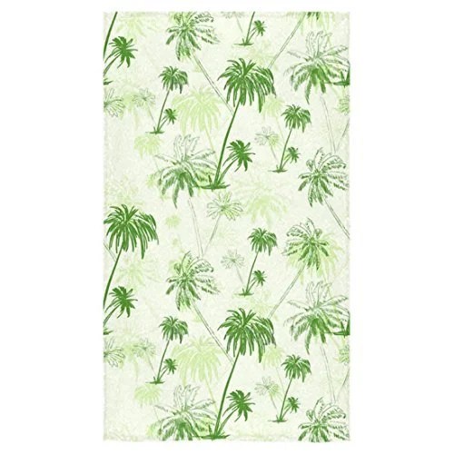 ZKGK Palm Tree Hand Towel Bath Bathroom Shower Towels 16"x28"(One side) Home Outdoor Travel Use