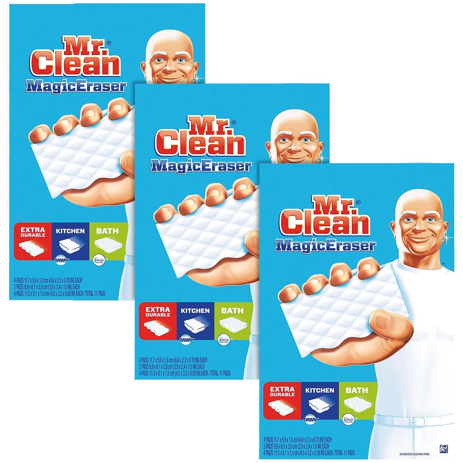 Mr. Clean Magic Eraser Sponge Variety Pack (3 sets of 11 ct., total of