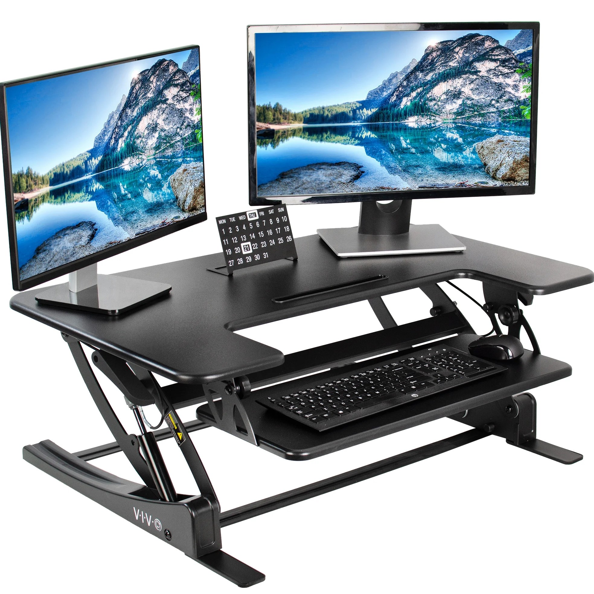 VIVO Black Height Adjustable Stand up Desk Converter 36