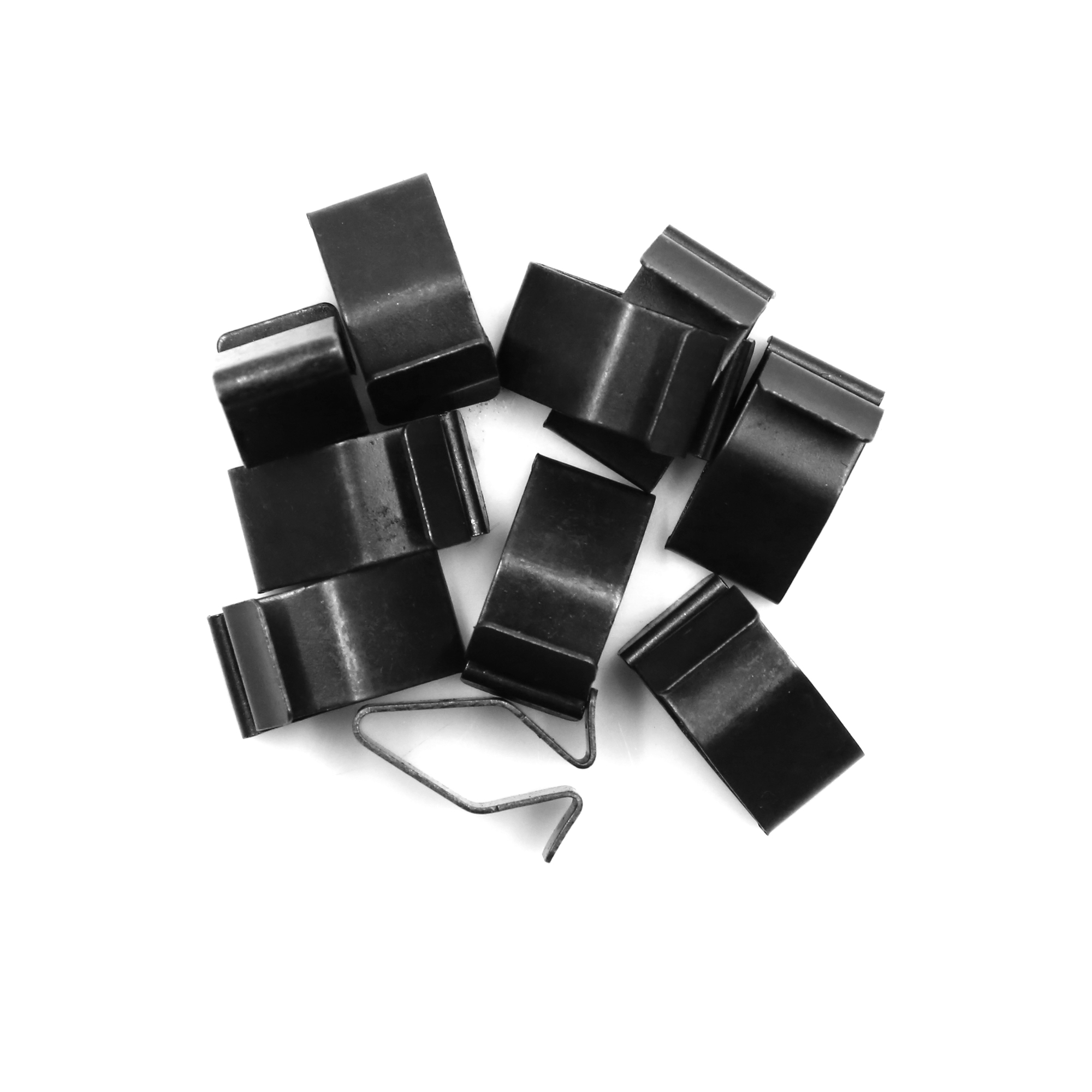 10pcs Black Truck Console Dash Dashboard Trim Fastener Metal Retainer