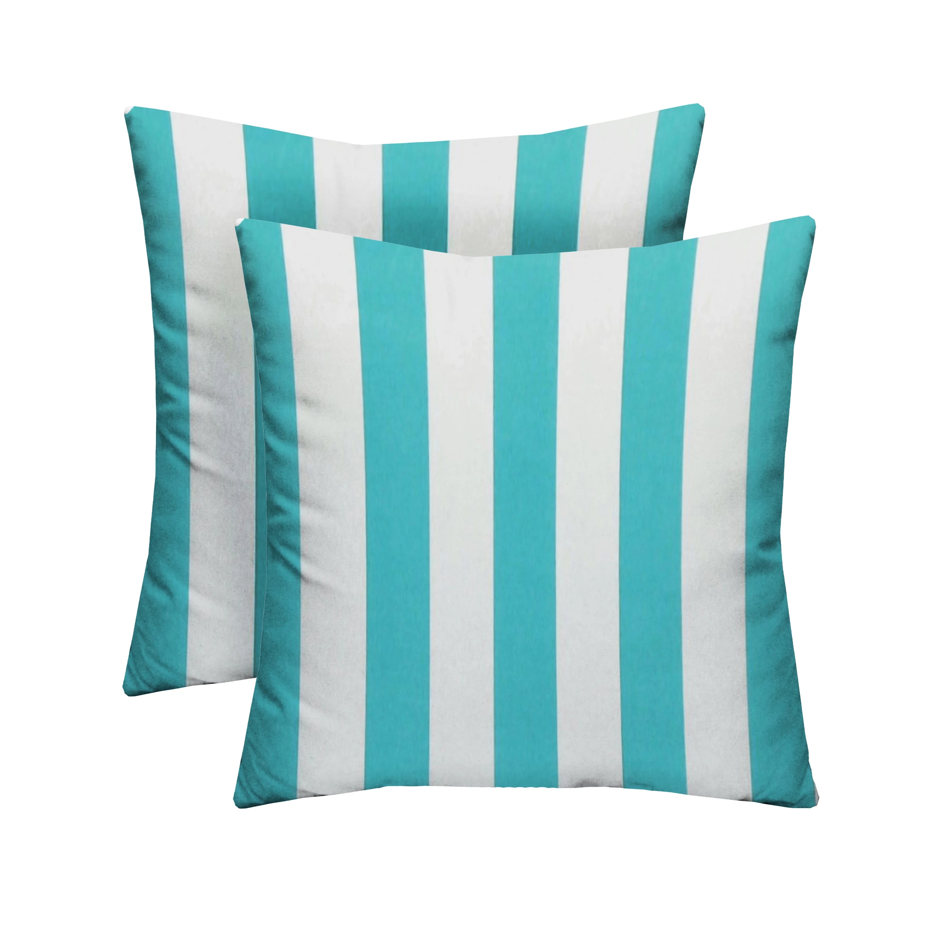 RSH Décor Indoor Outdoor Set of 2 Pillows 24" x 24", Cancun & White