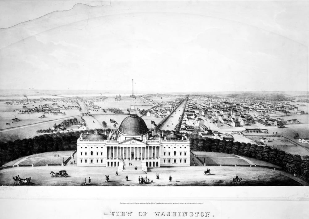 US Capitol 1850 Na View Of The United States Capitol Washington DC