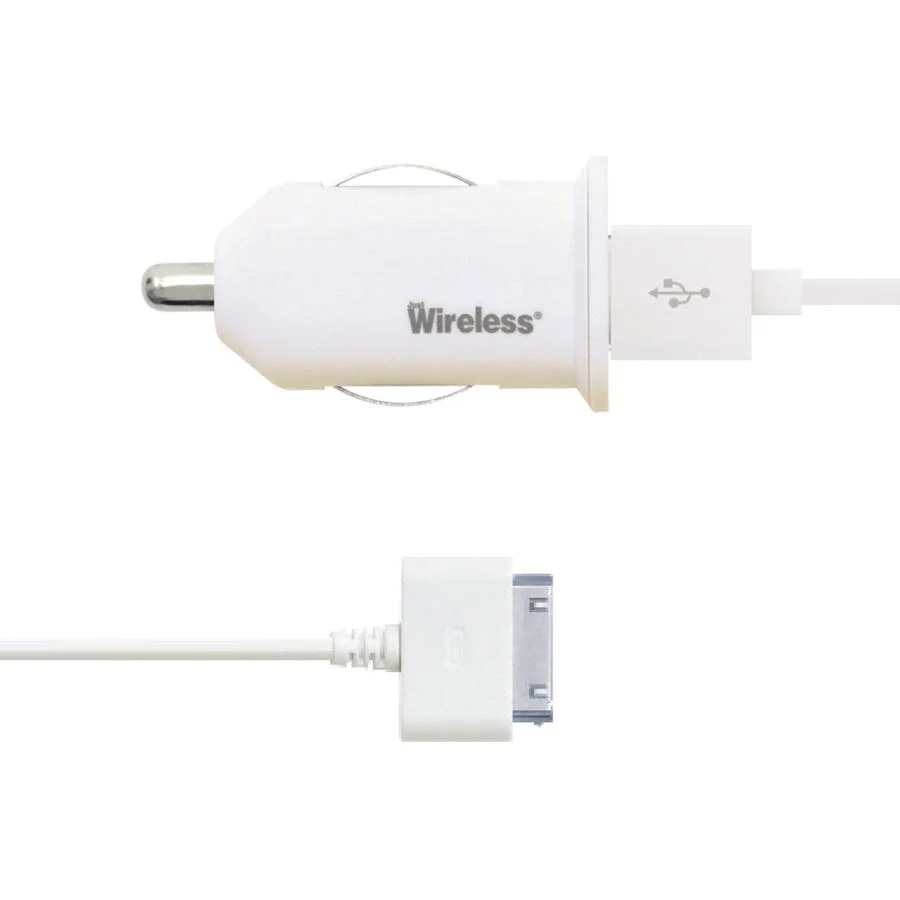 Just Wireless Apple iPhone 4 Car Charger with USB 2.1Amp