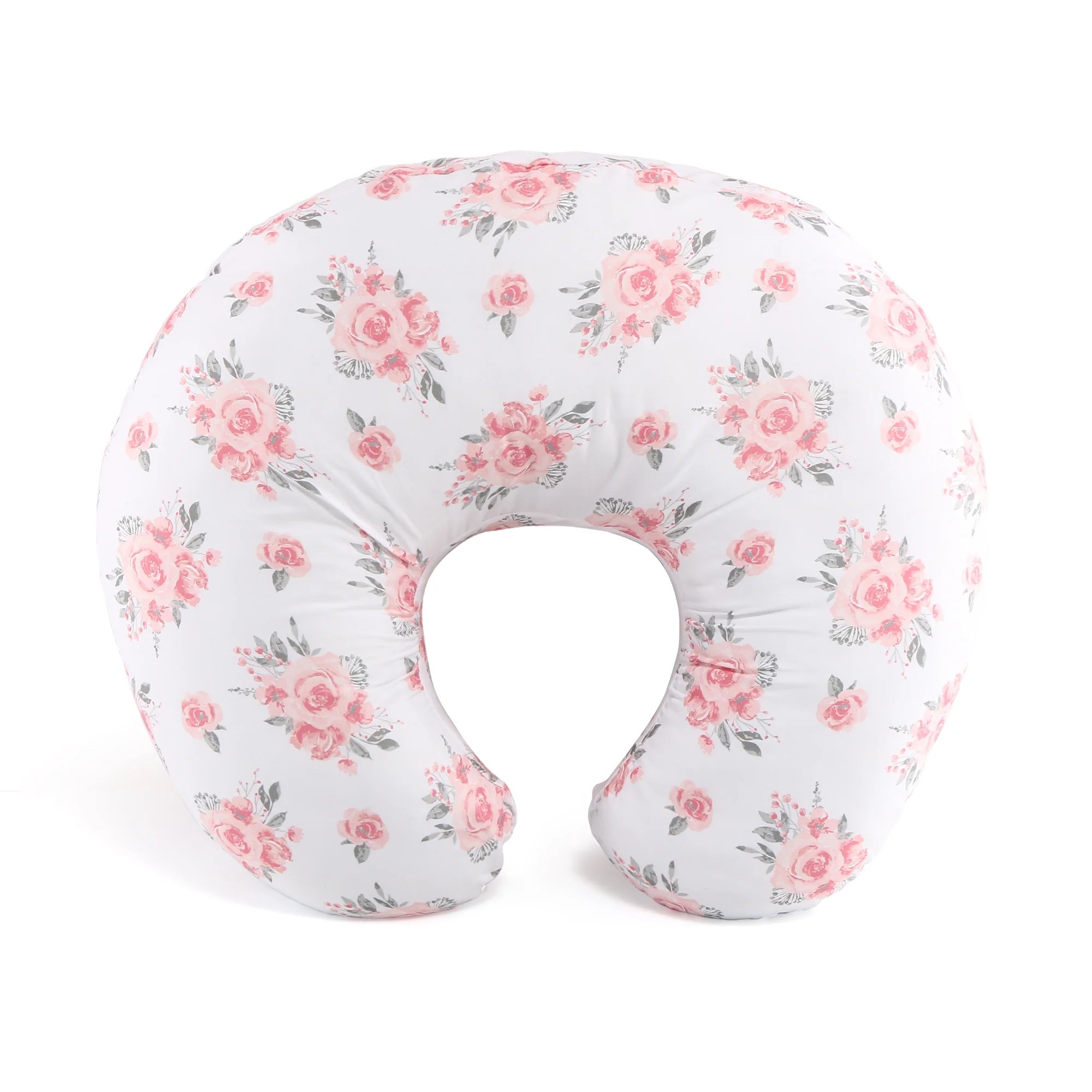 The Peanutshell Pink Floral Nursing Pillow for Breastfeeding Pillow & Nursing Pillow Cover for