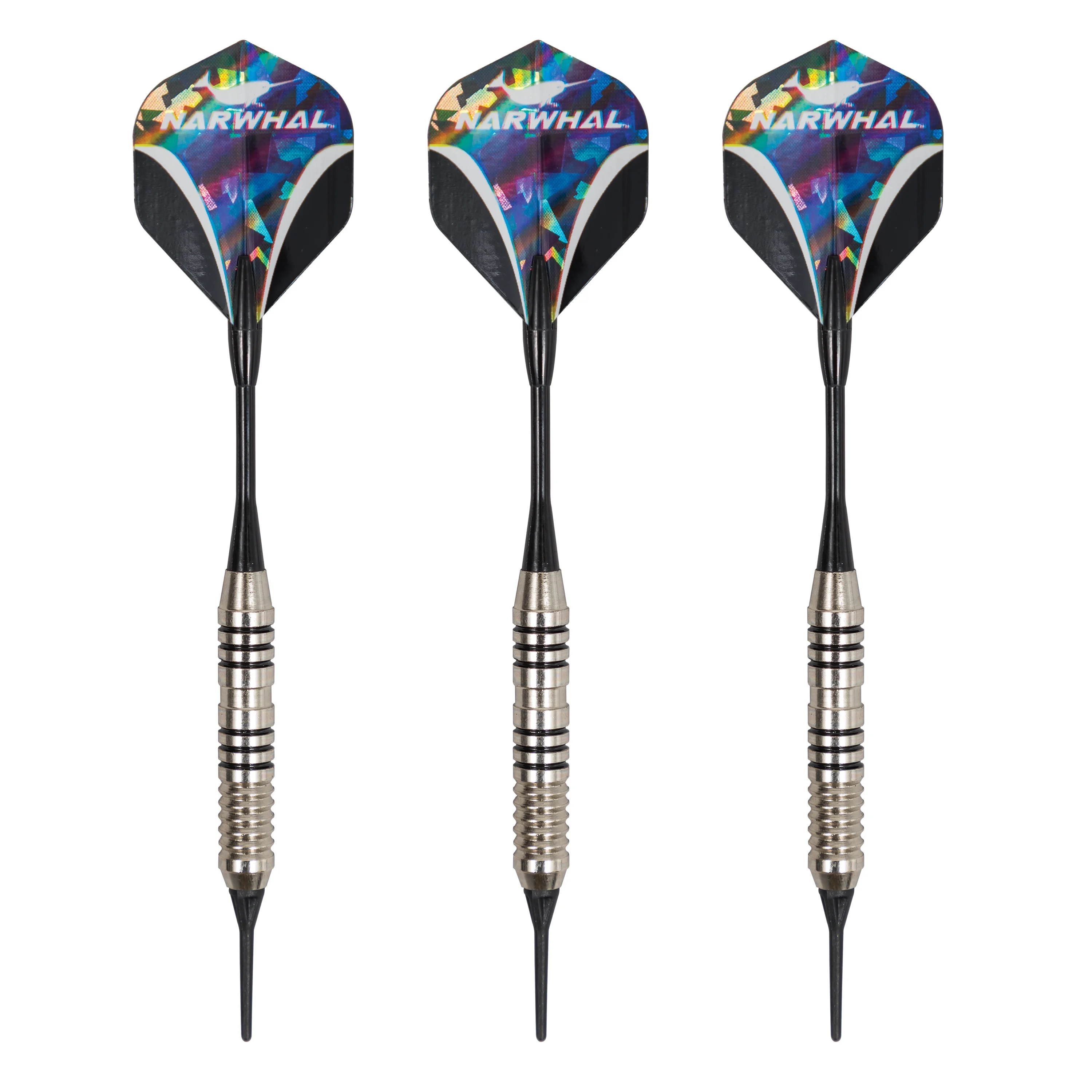 Narwhal Tournament Soft Tip Darts, Pack of Three; Deluxe Storage Case