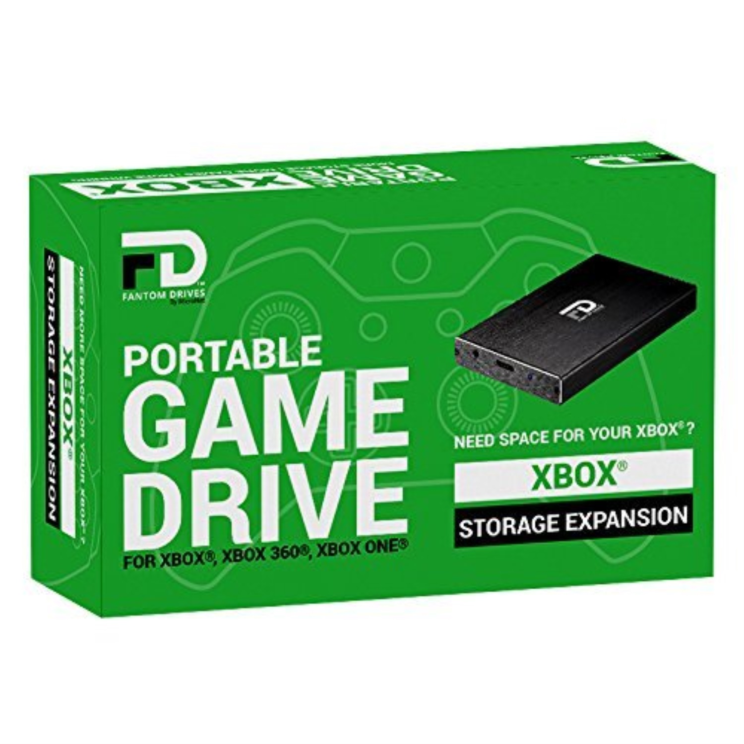 fantom drives 2tb ssd portable game drive made for xbox one, s, and