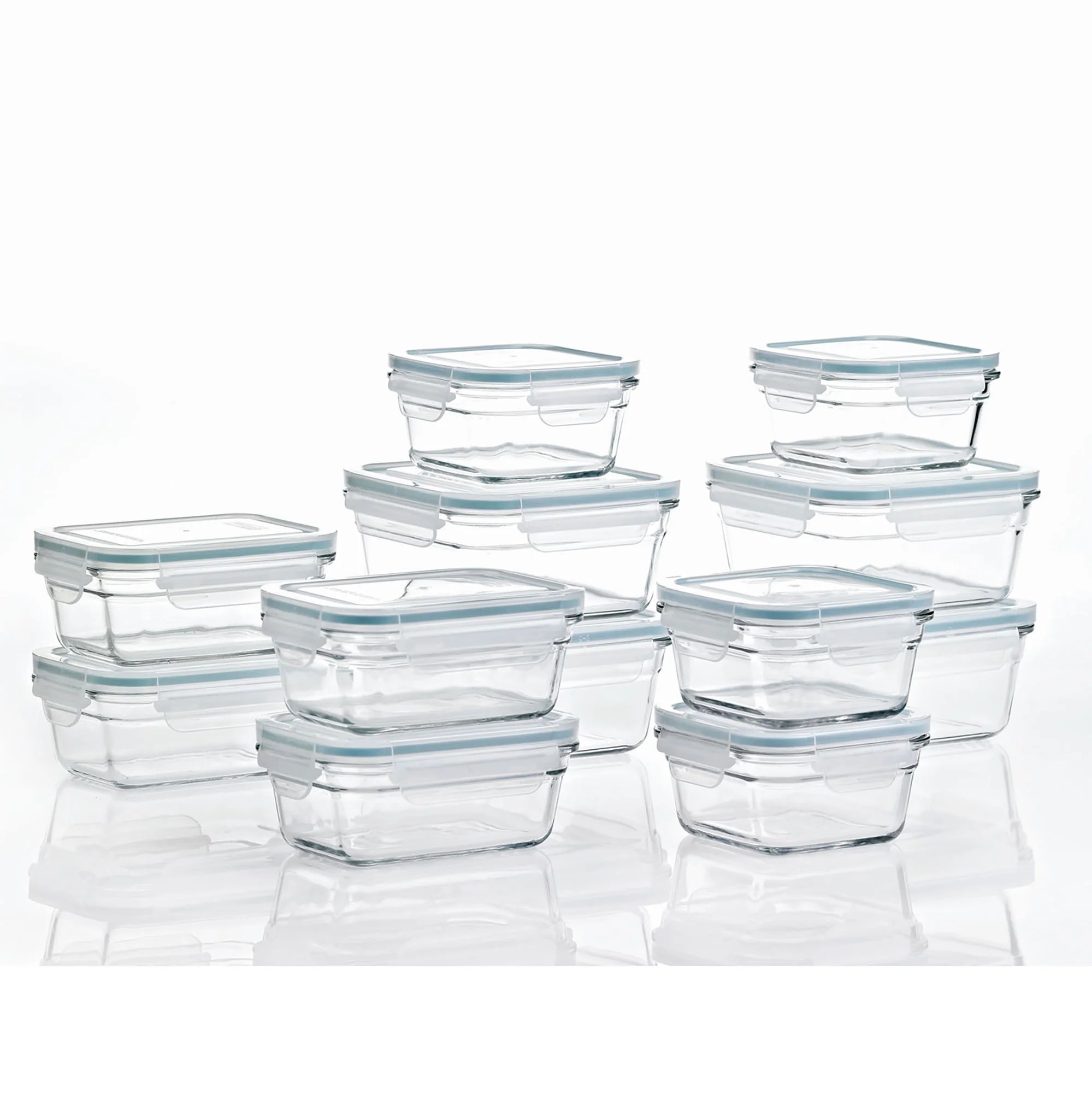 Glasslock 24 Piece Oven Microwave Safe Glass Food Storage Containers