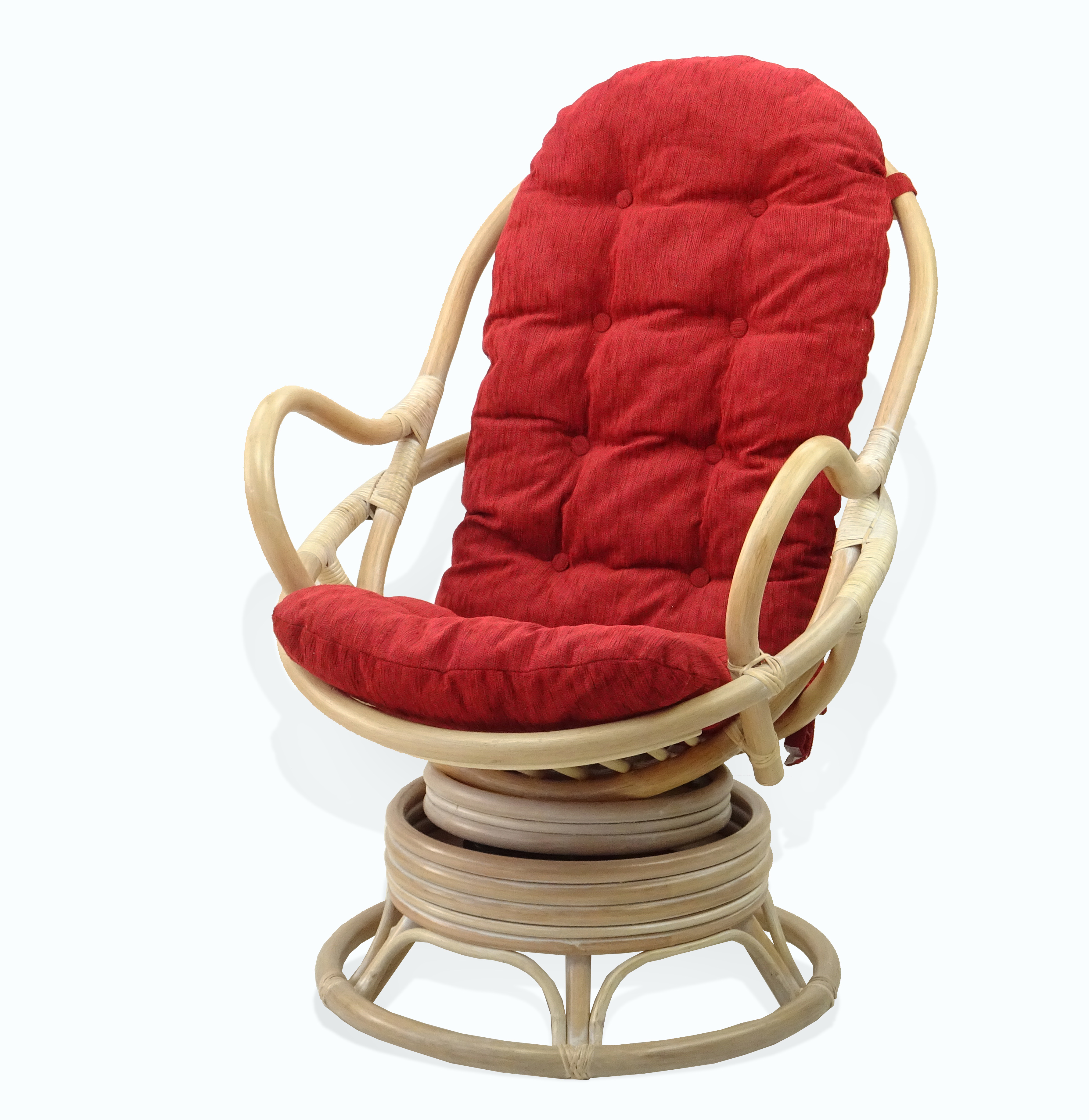 SK New Interiors Java Swivel Rocking Lounge Chair Natural Rattan Wicker