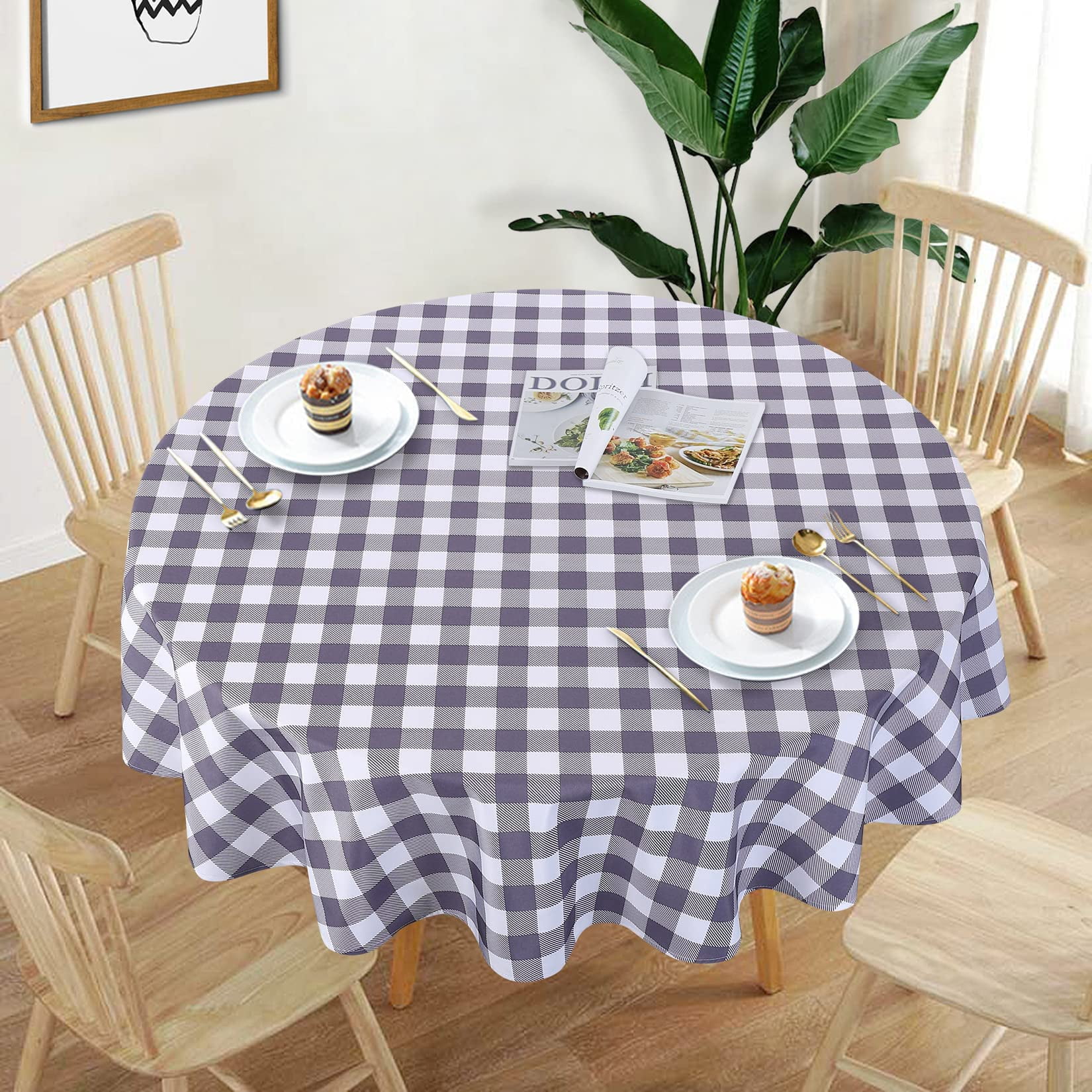 Yesfashion Buffalo Checkered Tablecloth, Waterproof Stain and Wrinkle