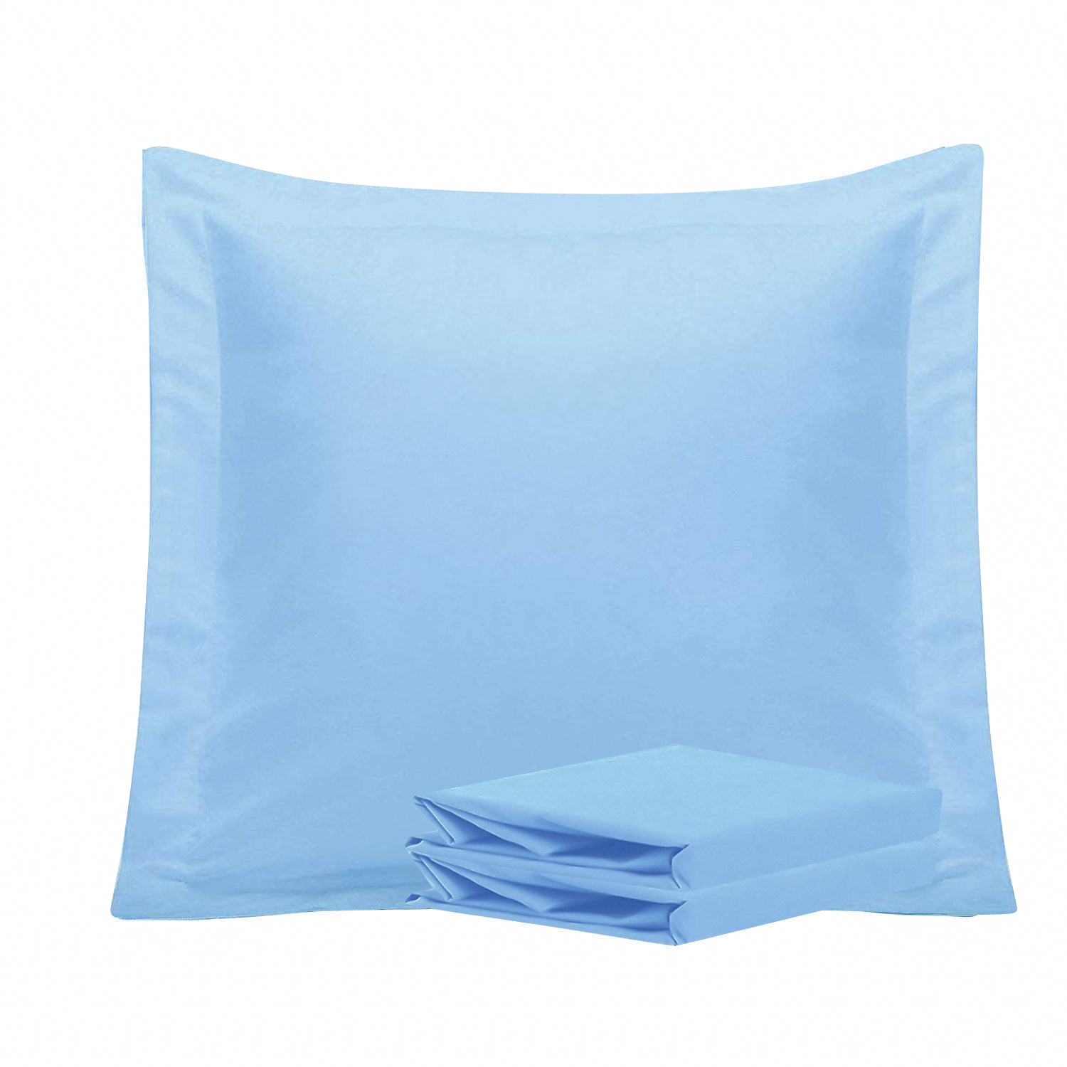 NTBAY 2 Pack Double Brushed Microfiber Euro Pillow Shams, Super Soft