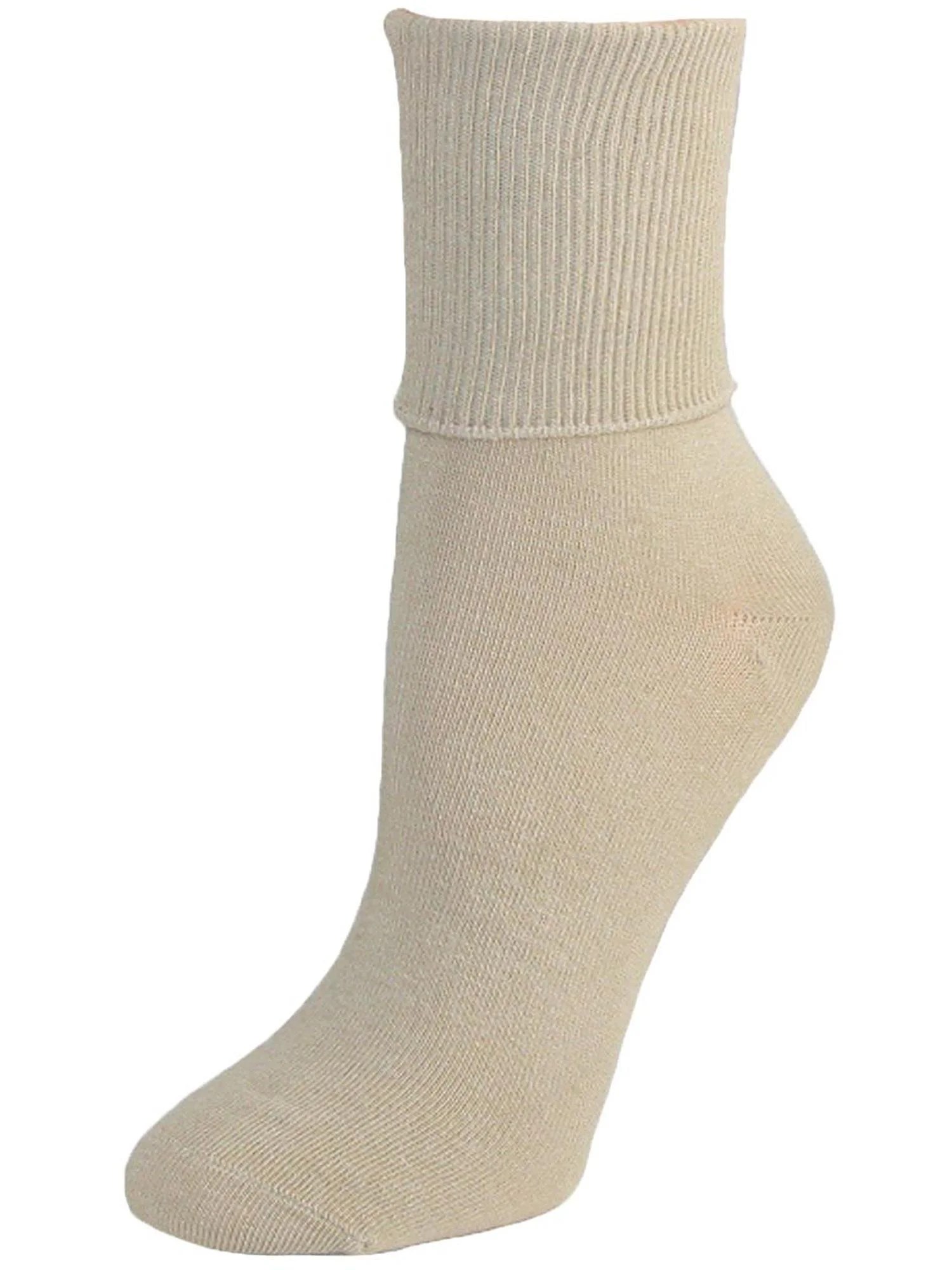 Size one size Women's Plus Size Cotton Turn Cuff Sock