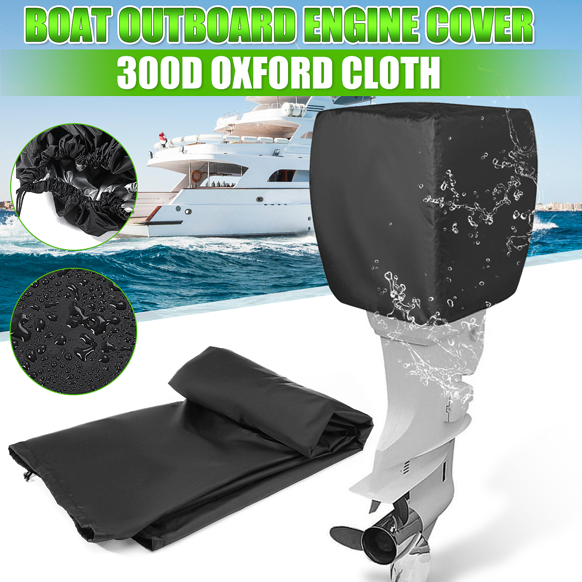 115225HP Waterproof Boat Outboard Motor Hood Engine Cover