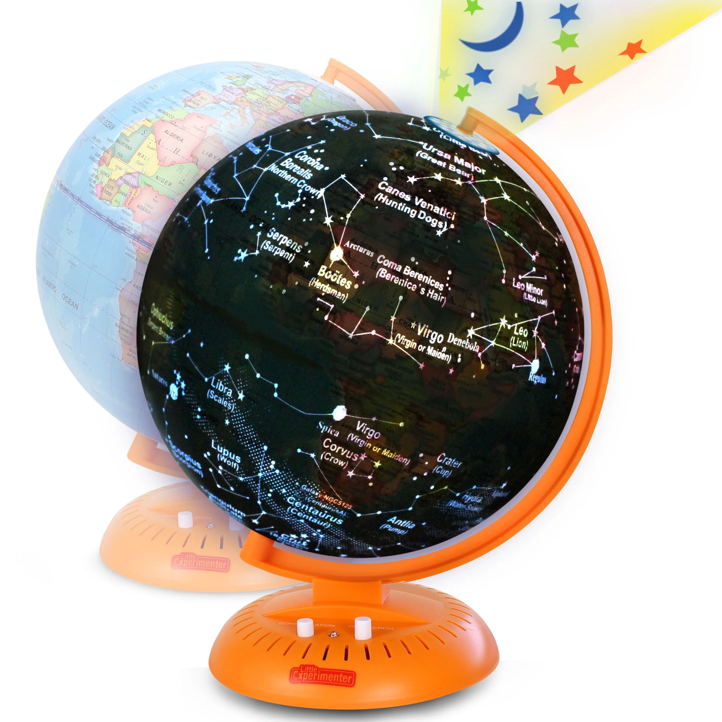 Little Experimenter Globe for Kids 3in1 World Globe with Illuminated Star Map and Builtin