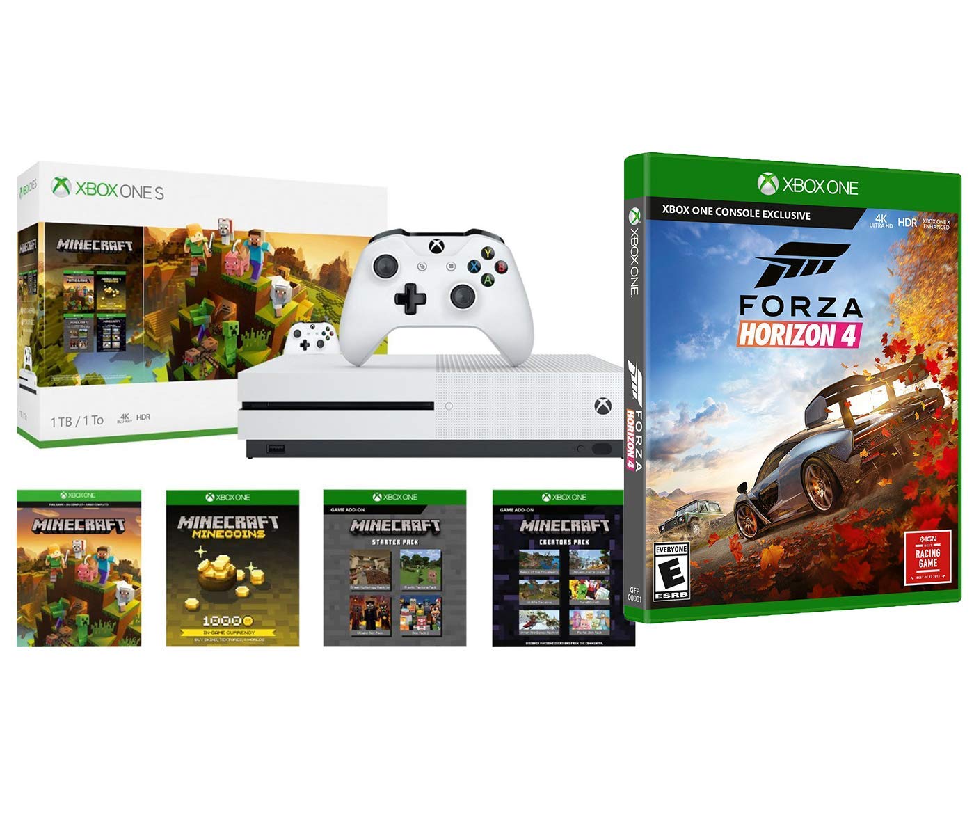 Xbox OneMinecraft Creators with Forza Horizon Bonus Bundle Xbox One S