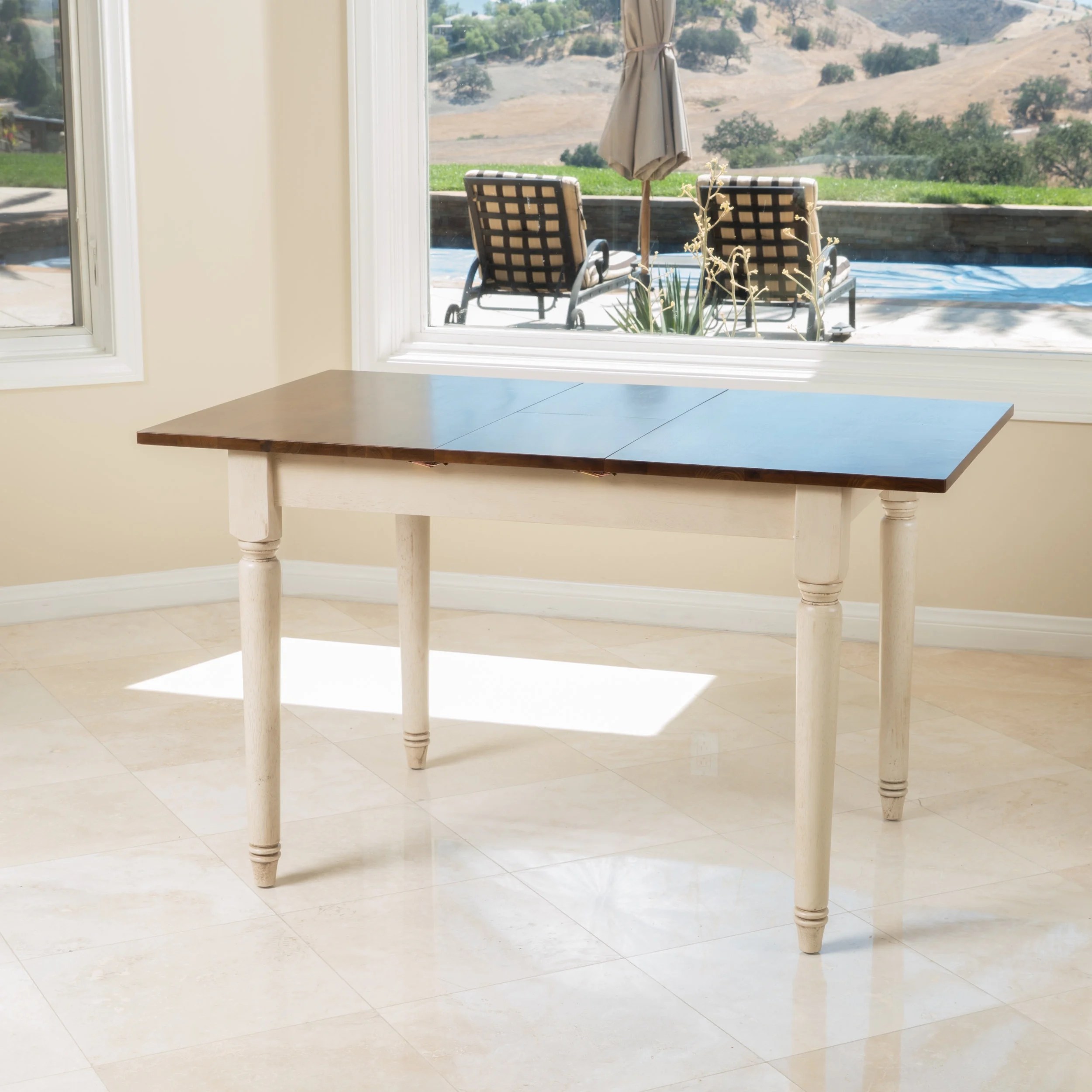 Noble House Neauton Rectangular Expandable Dining Table Noble House Neauton Rectangular Expandable Dining Table