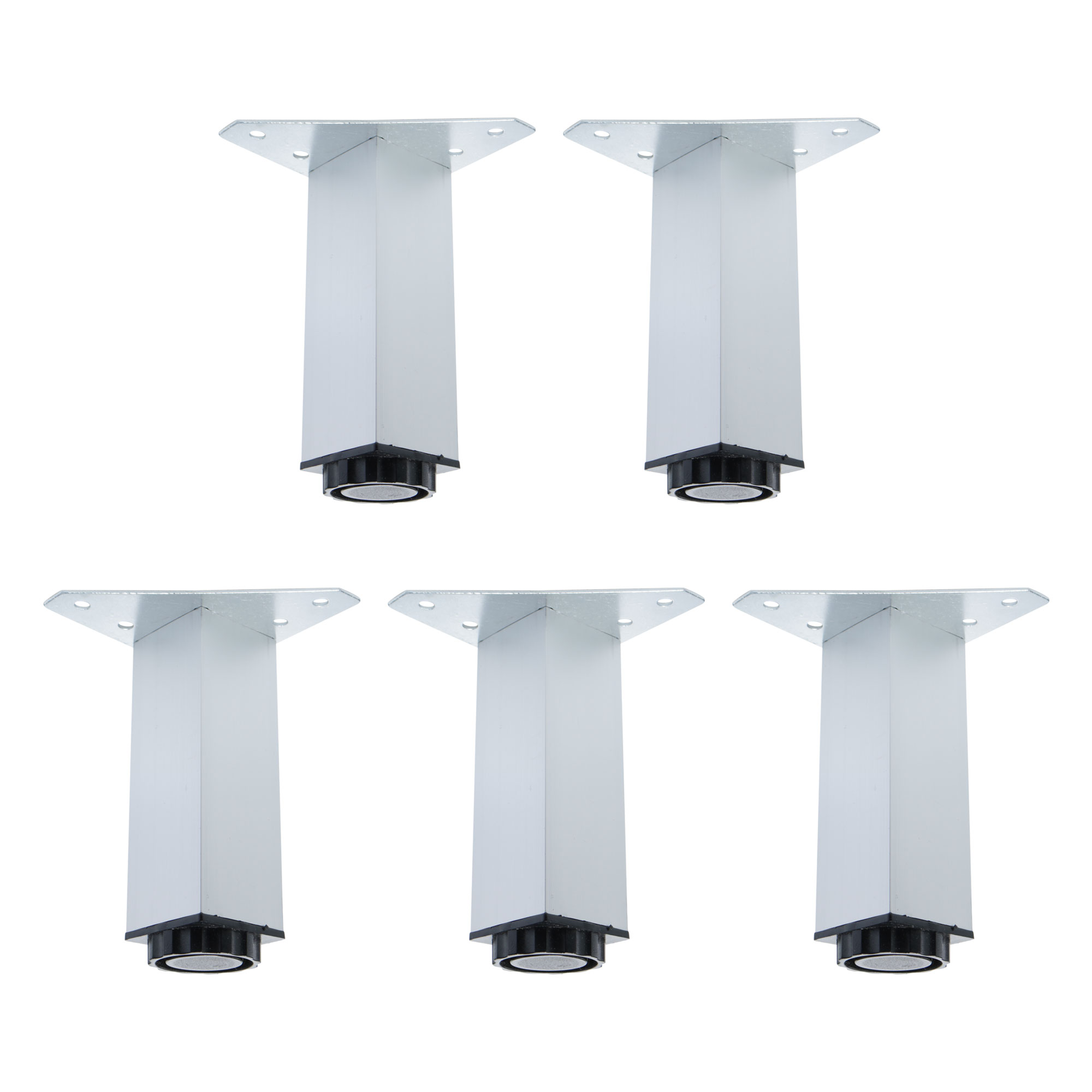 5 Inch Furniture Legs Aluminium Alloy Adjustable Feet Shelves