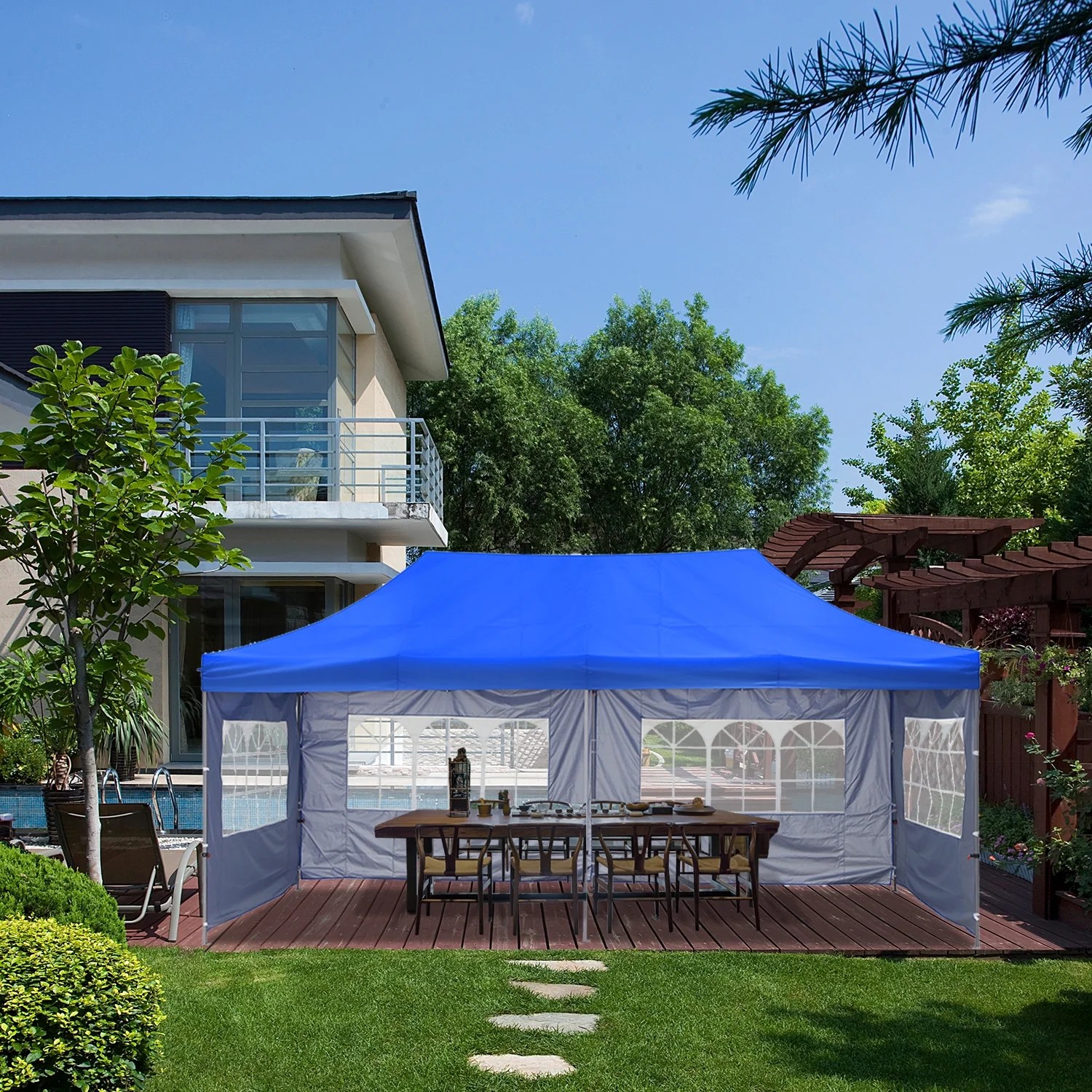 Ainfox 10x20 Ft Pop up Canopy Tent, Shade Canopy, Sun Canopy, Gazebo Canopy, Wedding Party Heavy