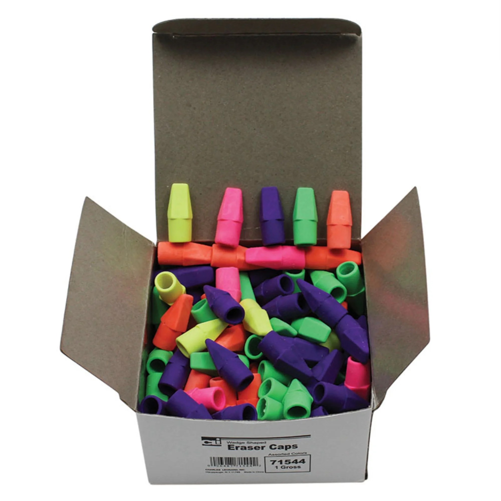Pencil Eraser Caps, Latex Free, Assorted Colors, 1
