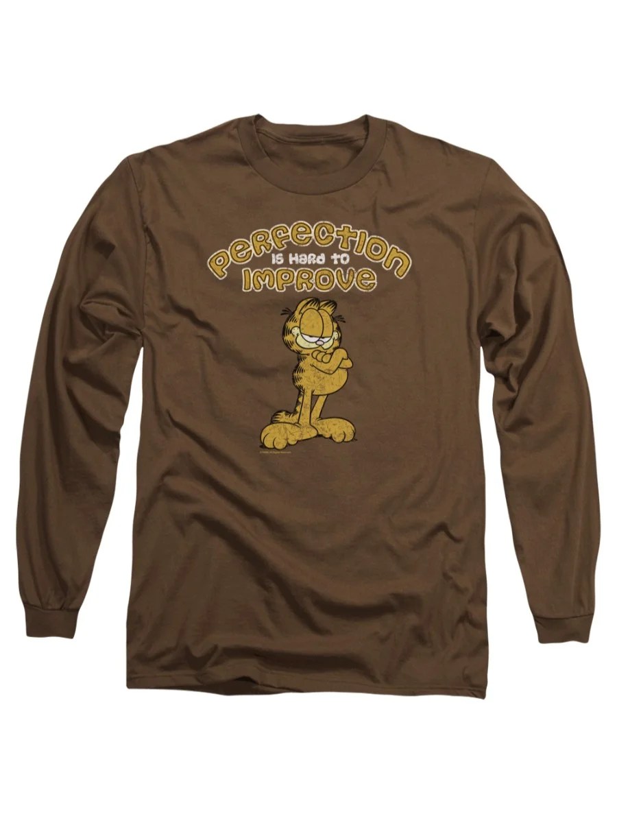 Garfield Comic Perfect Adult Long Sleeve TShirt Tee