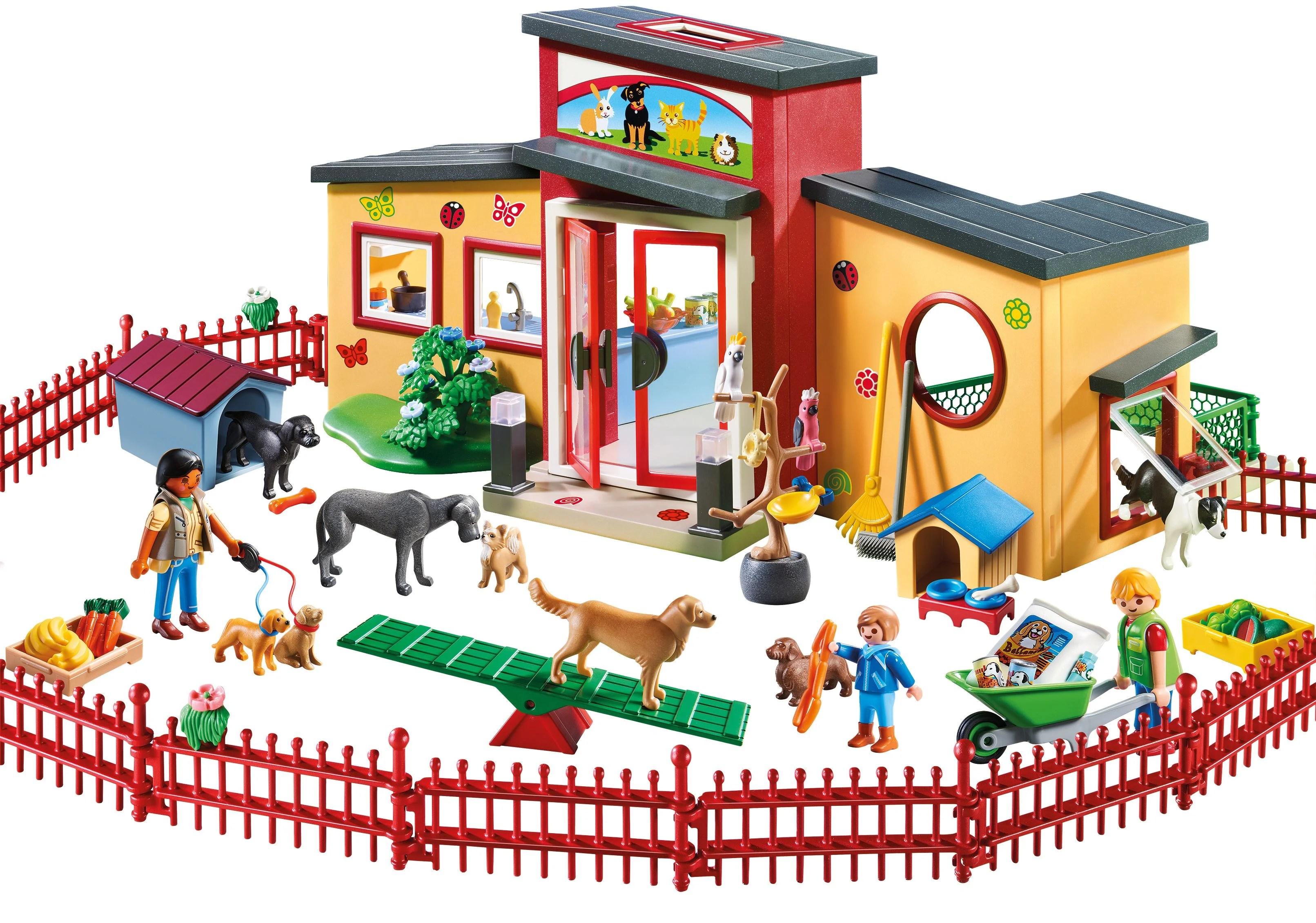 PLAYMOBIL Tiny Paws Pet Hotel Doll Playset