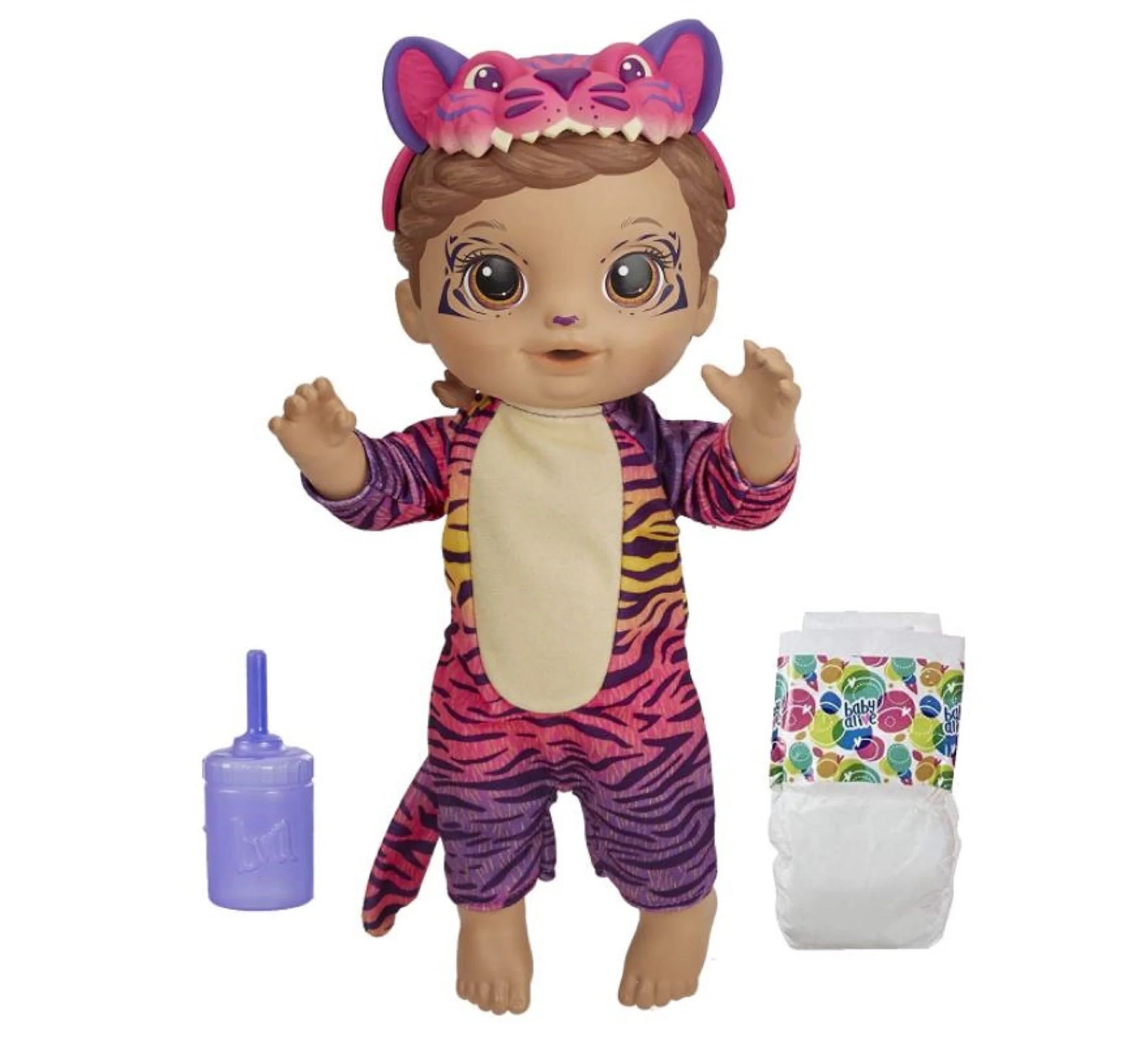 Baby Alive Rainbow Wildcats Doll, Tiger Accessories, Drinks, Wets Baby Alive Rainbow Wildcats Doll, Tiger Accessories, Drinks, Wets
