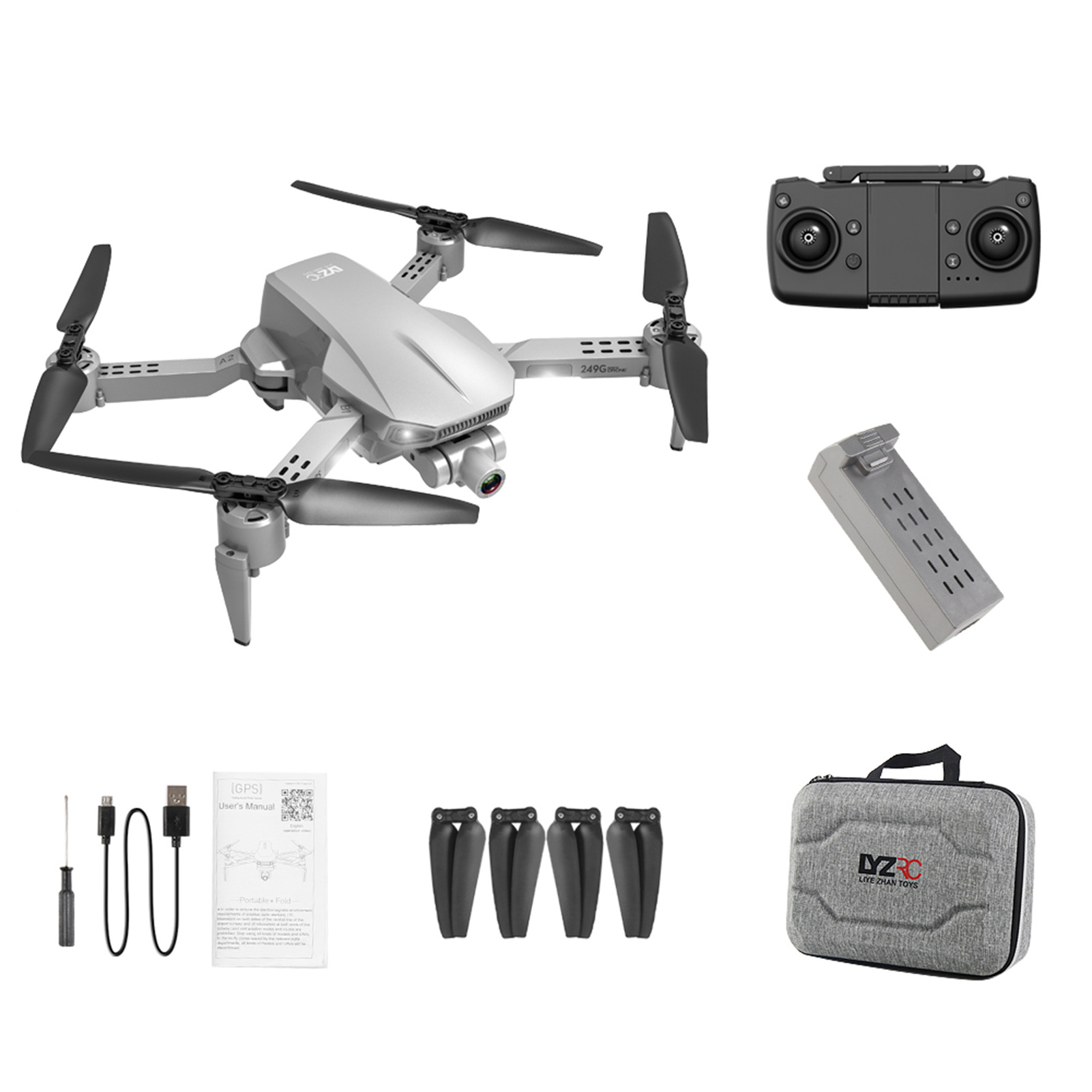 Folding Fouraxis Drone GPS 4K Highdefinition Camera Aircraft