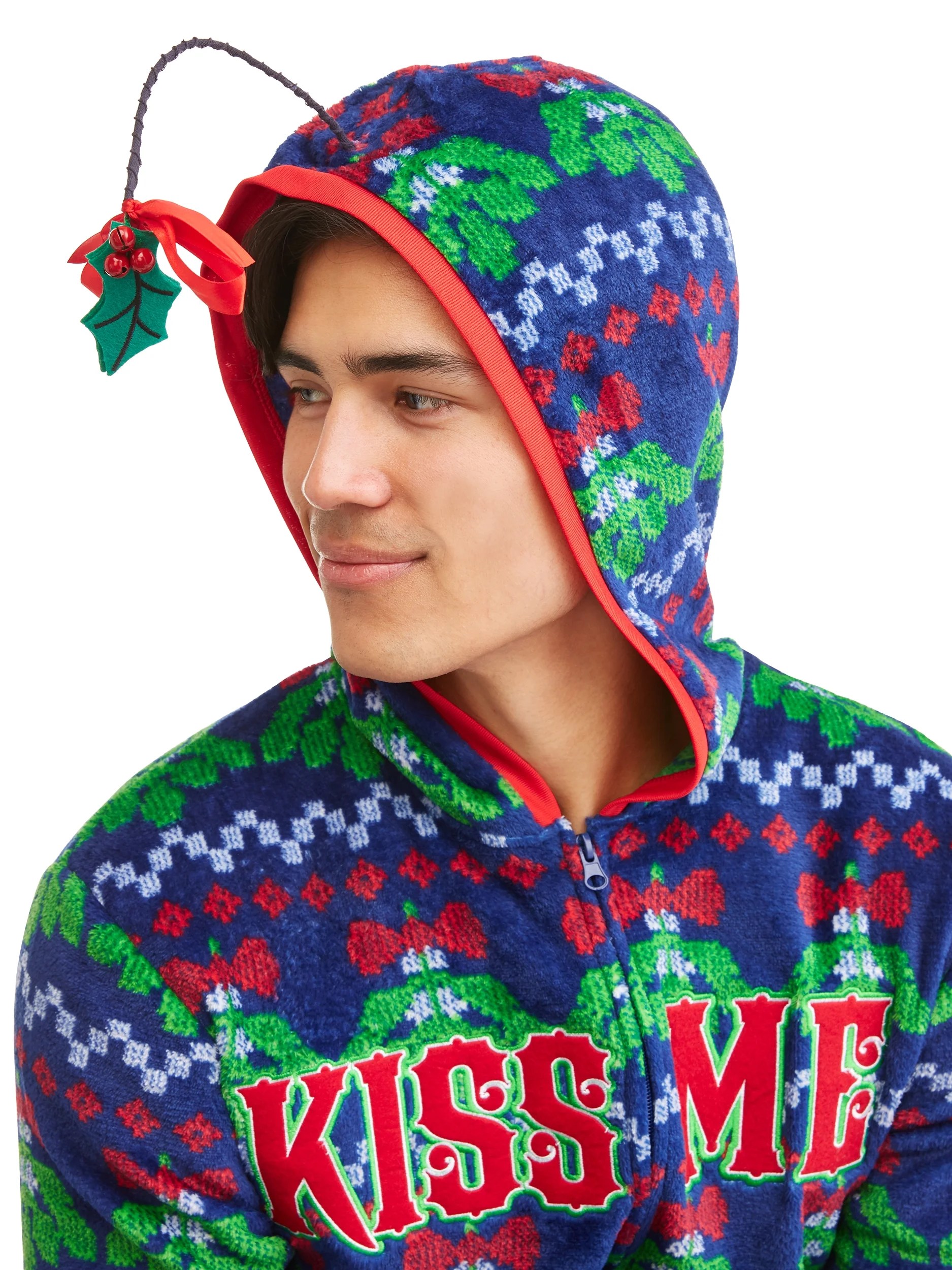 DEC 25TH DEC 25TH Men's Sleep, Mistletoe Christmas Union Suit