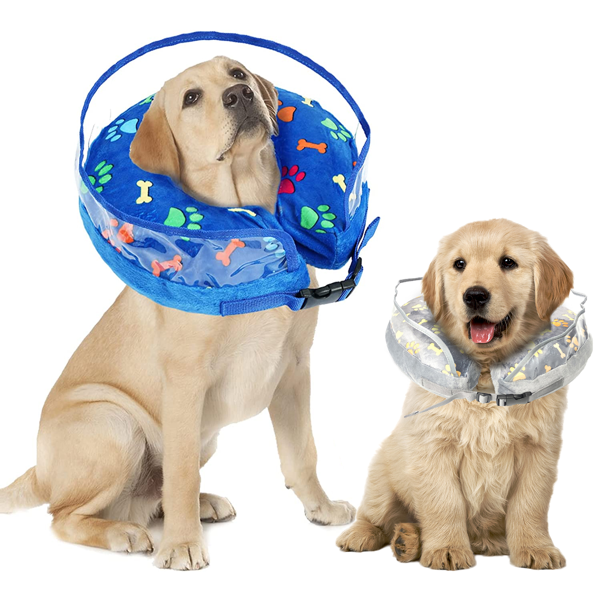 Dog Cone, Inflatable Dog Cone for Small, Medium and Large Dogs, Soft Cone for Dogs after Surgery