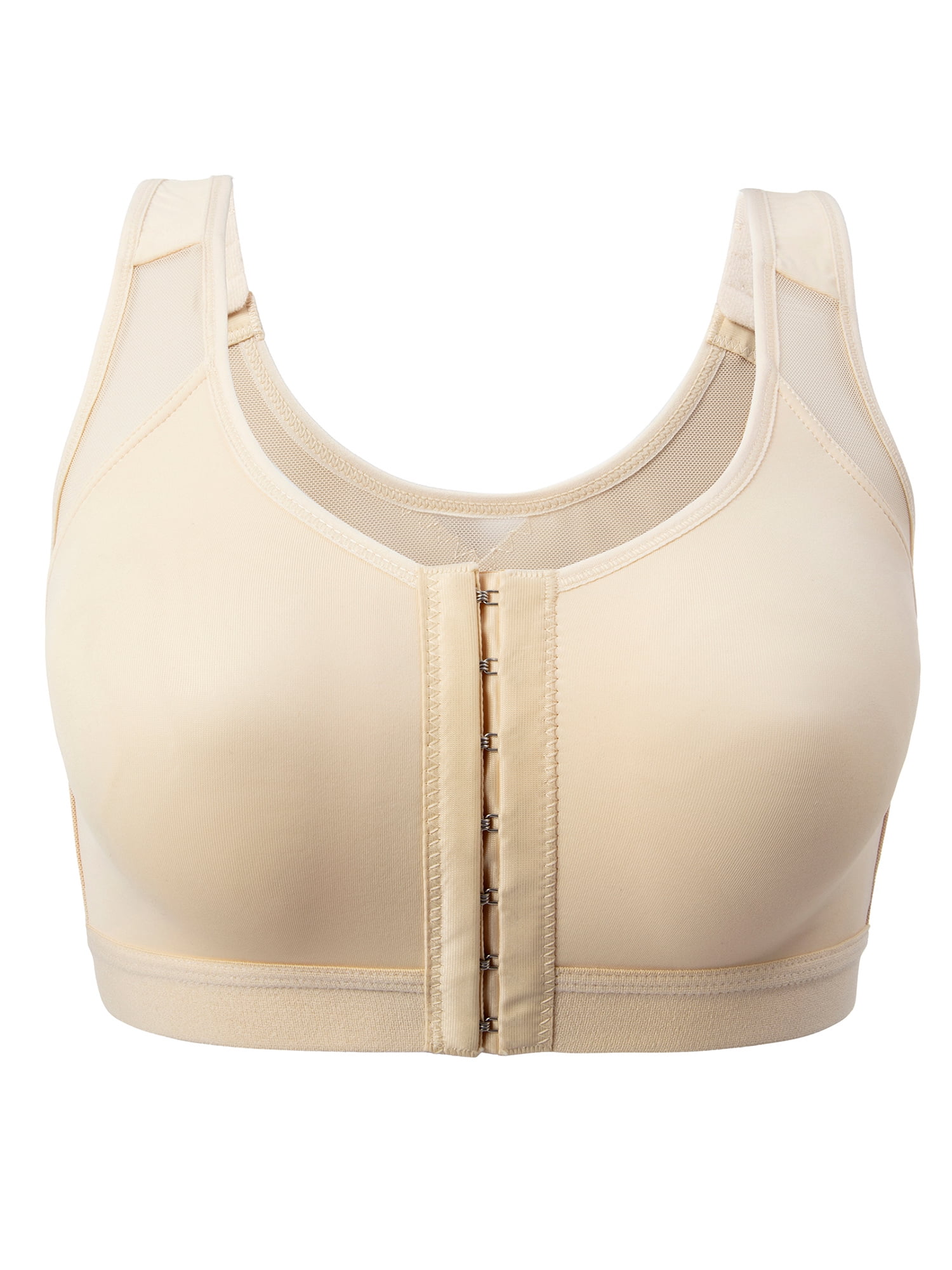 SAYFUT Womens Plus Size Comfort Front Close Sport Bra Wireless Push Up