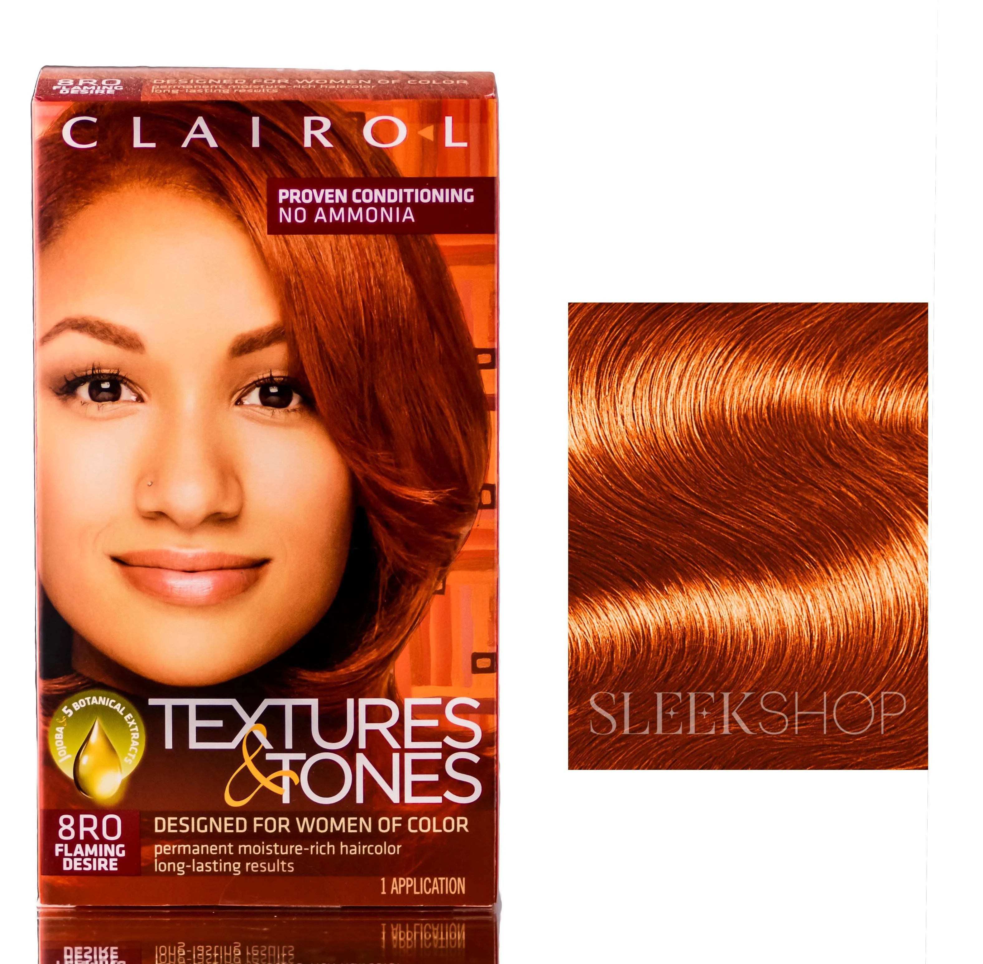 8RO Flaming Desire , Clairol Textures & Tones Hair Color Designed