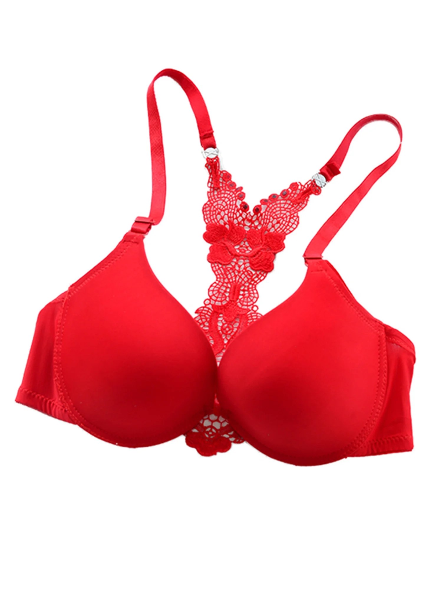 ZAXARRA Women Push Up Bra Front Closure Underwire Bras Bralette